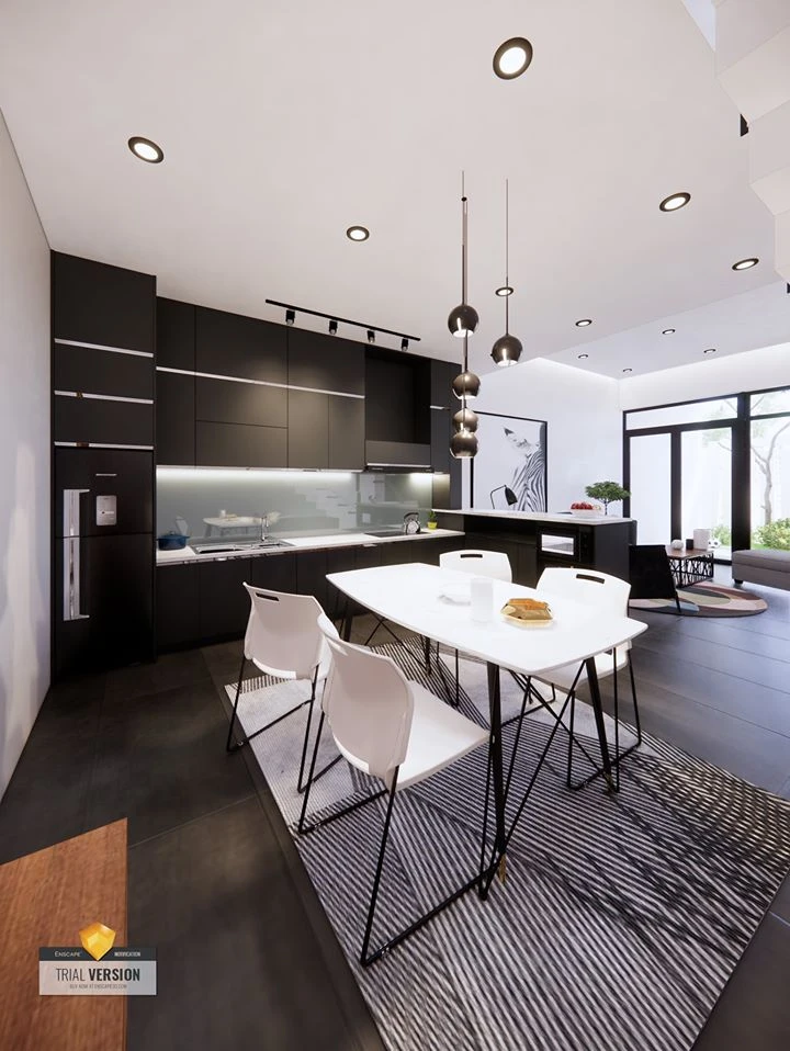 Living Room And Dining Room Sketchup Model Free Download Modern ID 218000041 (Gi Trap)