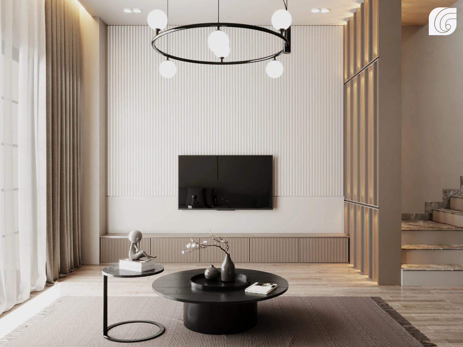 Living Room And Dining Room Sketchup Model Free Download Vray Modern ID 218000071 (Thuy Lee)