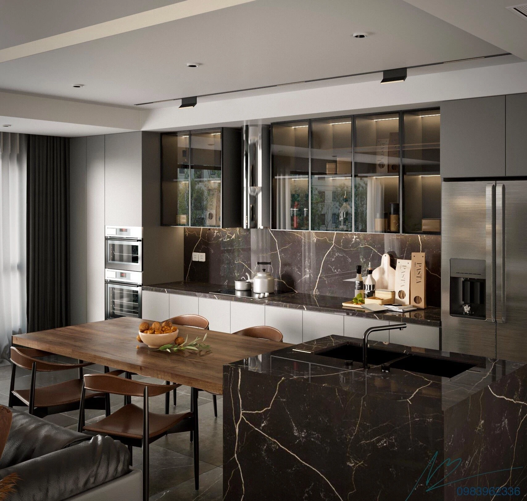 Living Room And Dining Room Sketchup Model Free Download Vray Modern ID 218000101 (Nguyen Van Nam)