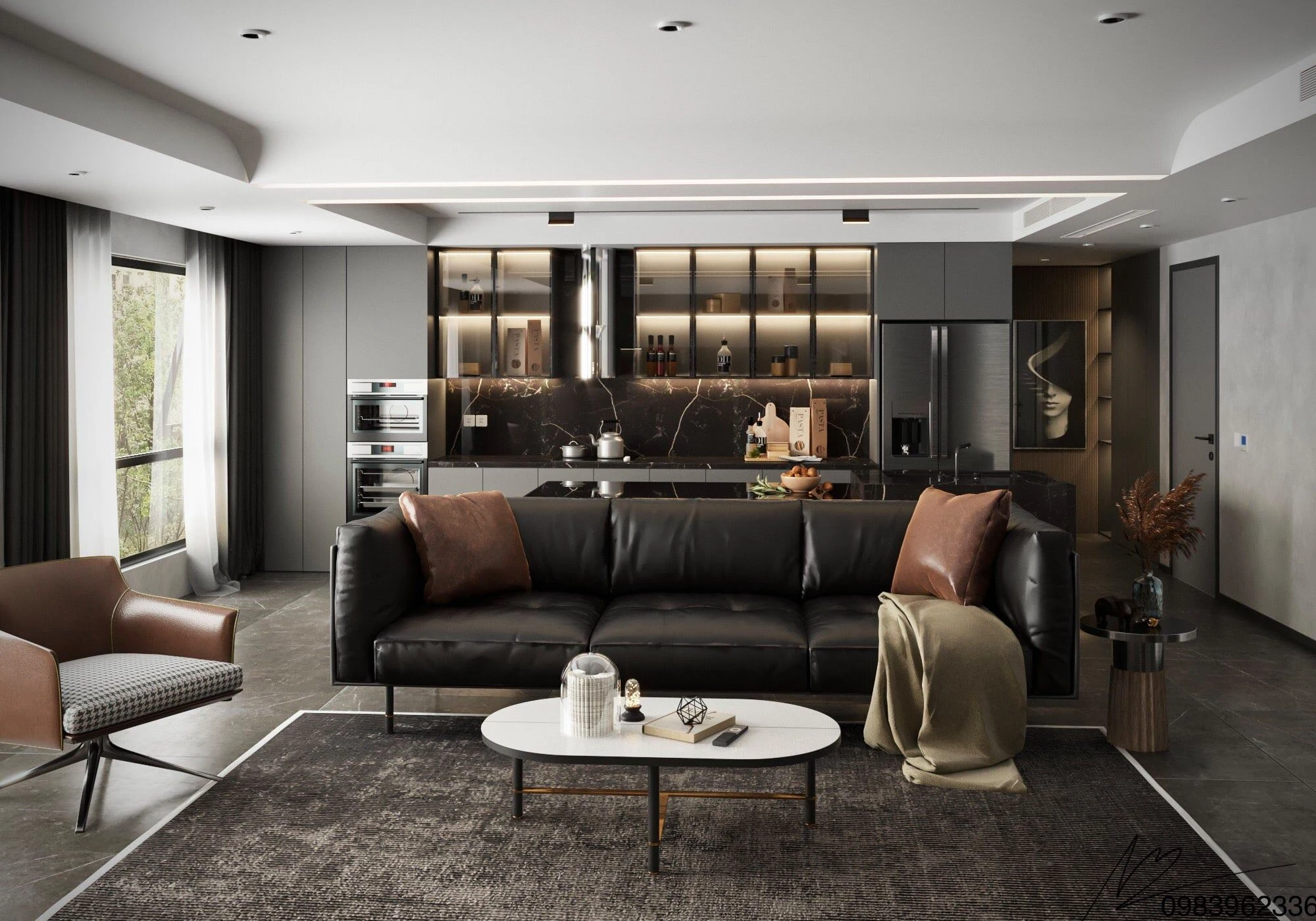 Living Room And Dining Room Sketchup Model Free Download Vray Modern ID 218000101 (Nguyen Van Nam)