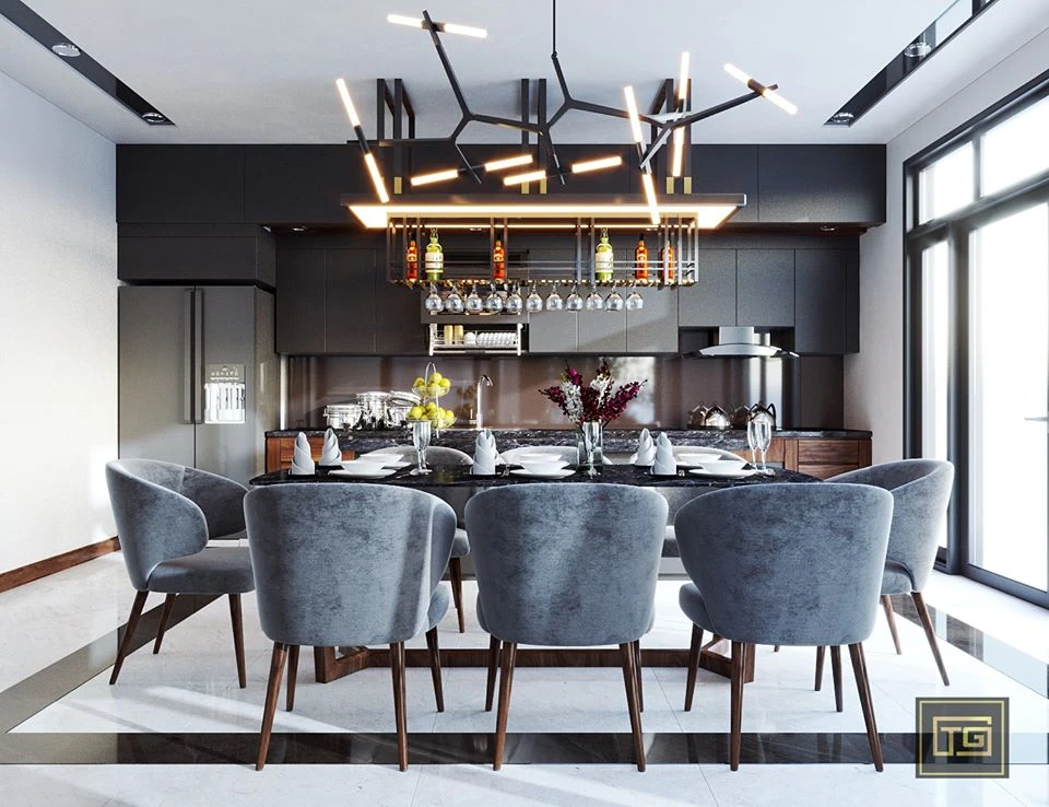 Living Room And Dining Room Sketchup Scene Download Modern Free ID 218000024 (Xuan Khanh)