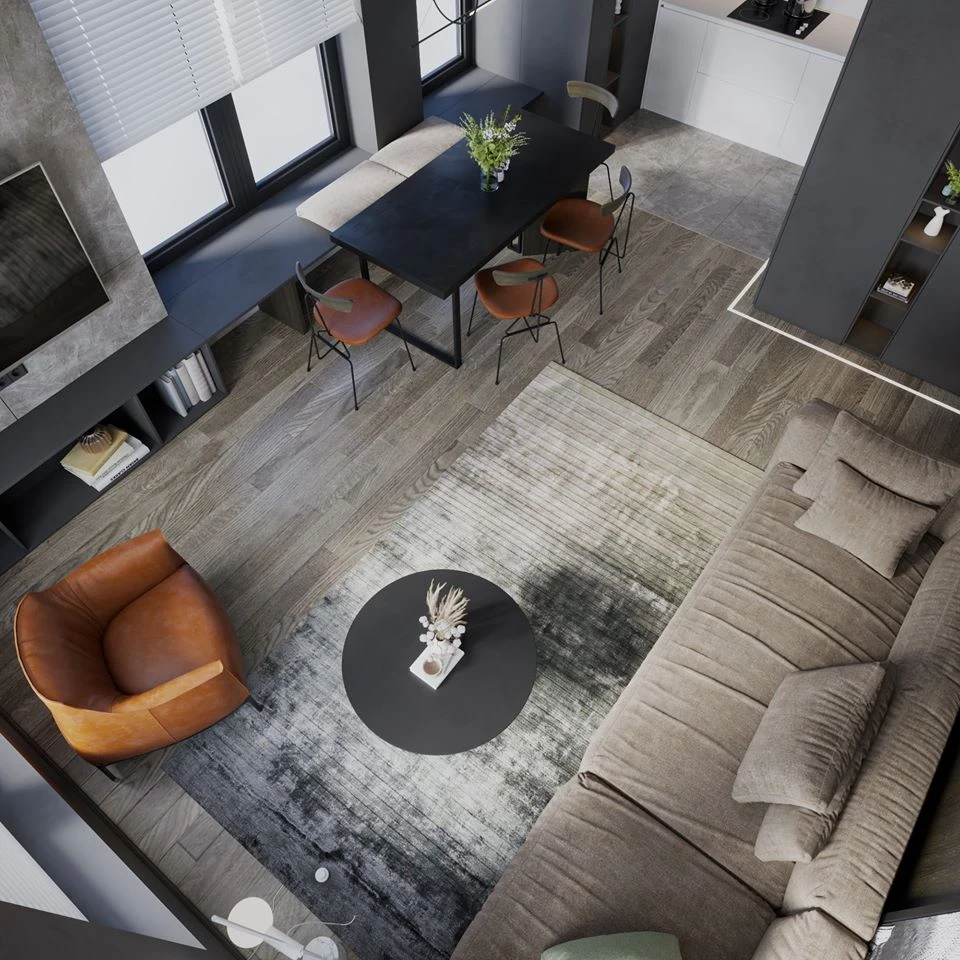 Living Room And Dining Room Sketchup Scene Free Download Modern ID 218000029 (Trong Thanh)