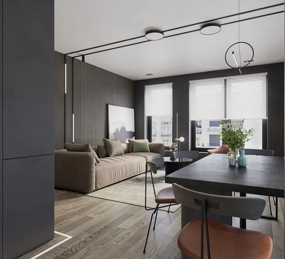 Living Room And Dining Room Sketchup Scene Free Download Modern ID 218000029 (Trong Thanh)