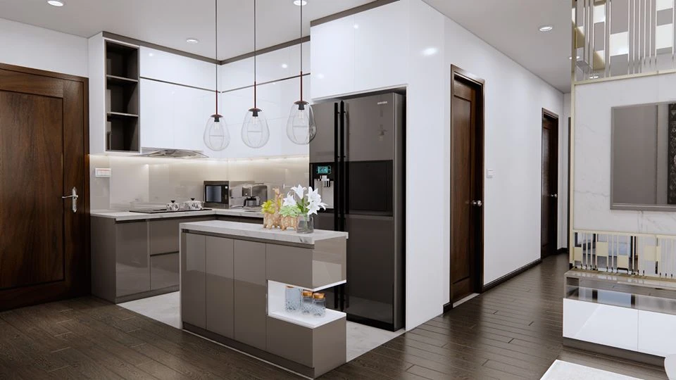 Living Room - Dining Room 3D Model Free Download SketchUp Enscape Modern ID 218000115 (Dinh Tu Vu)