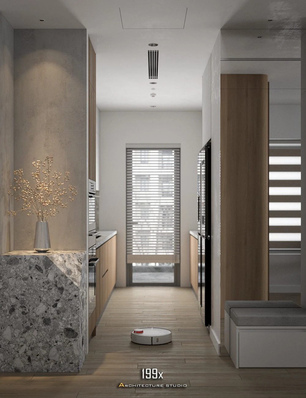 Living Room - Dining Room 3D Model Free Download SketchUp Vray Modern ID 218000205 (My Hong Vu)