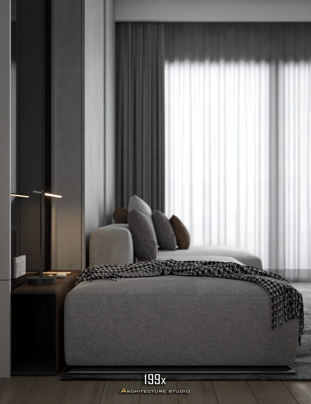 Living Room - Dining Room 3D Model Free Download SketchUp Vray Modern ID 218000205 (My Hong Vu)