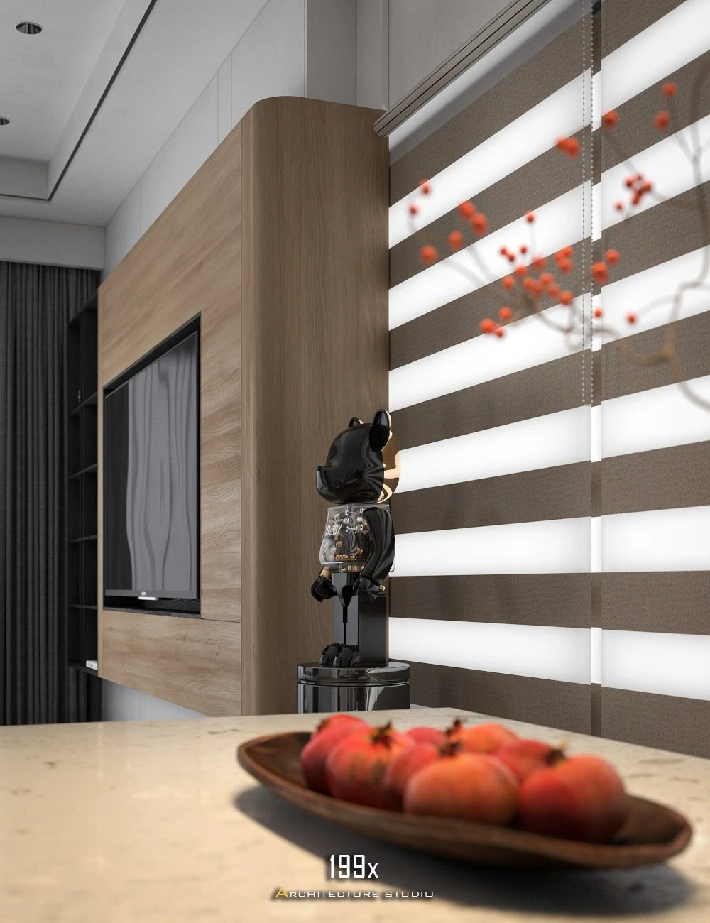 Living Room - Dining Room 3D Model Free Download SketchUp Vray Modern ID 218000205 (My Hong Vu)