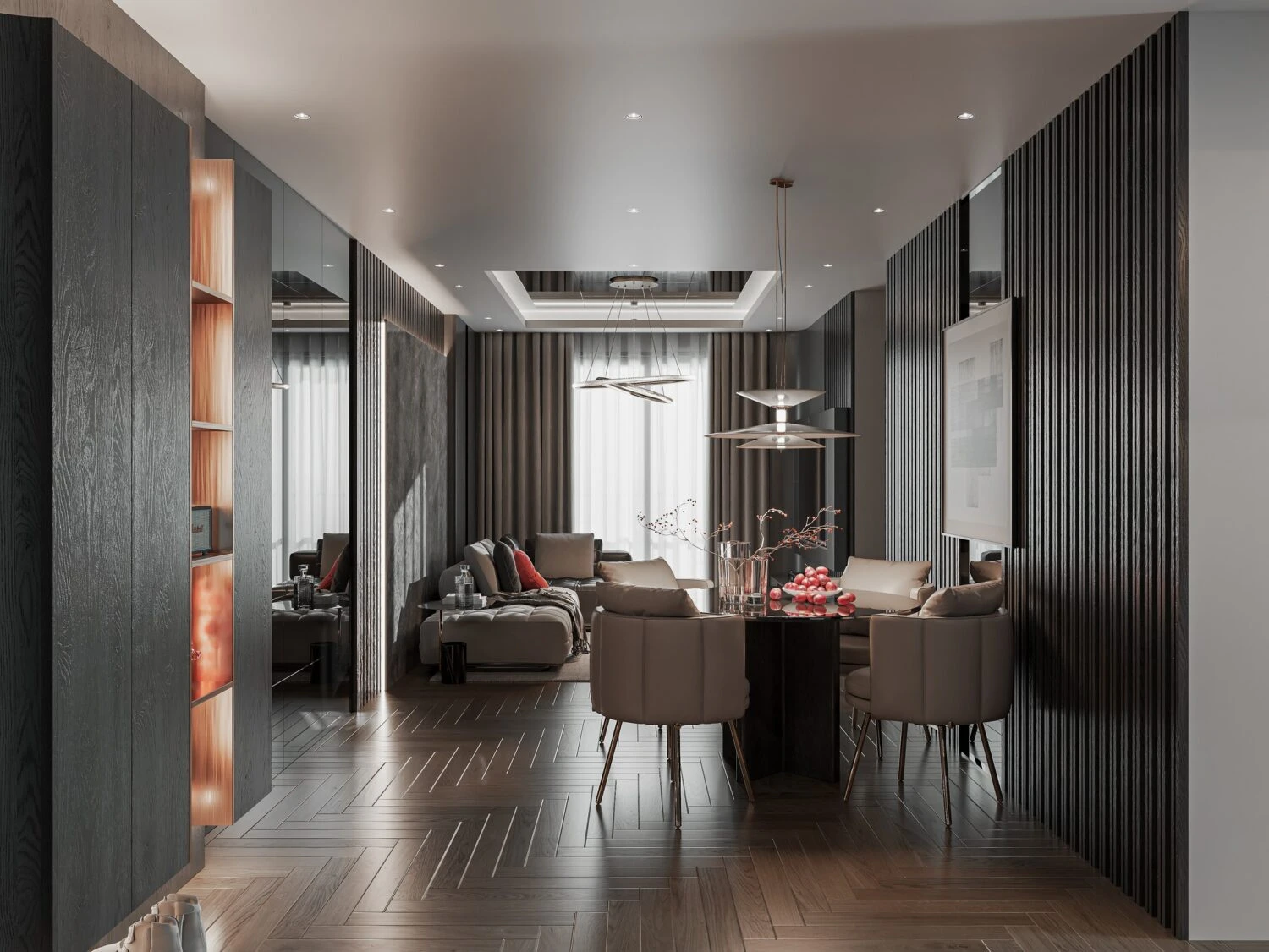 Living Room - Dining Room Free Download SketchUp Models Vantage Modern ID 218000187 (Le Manh Tien)