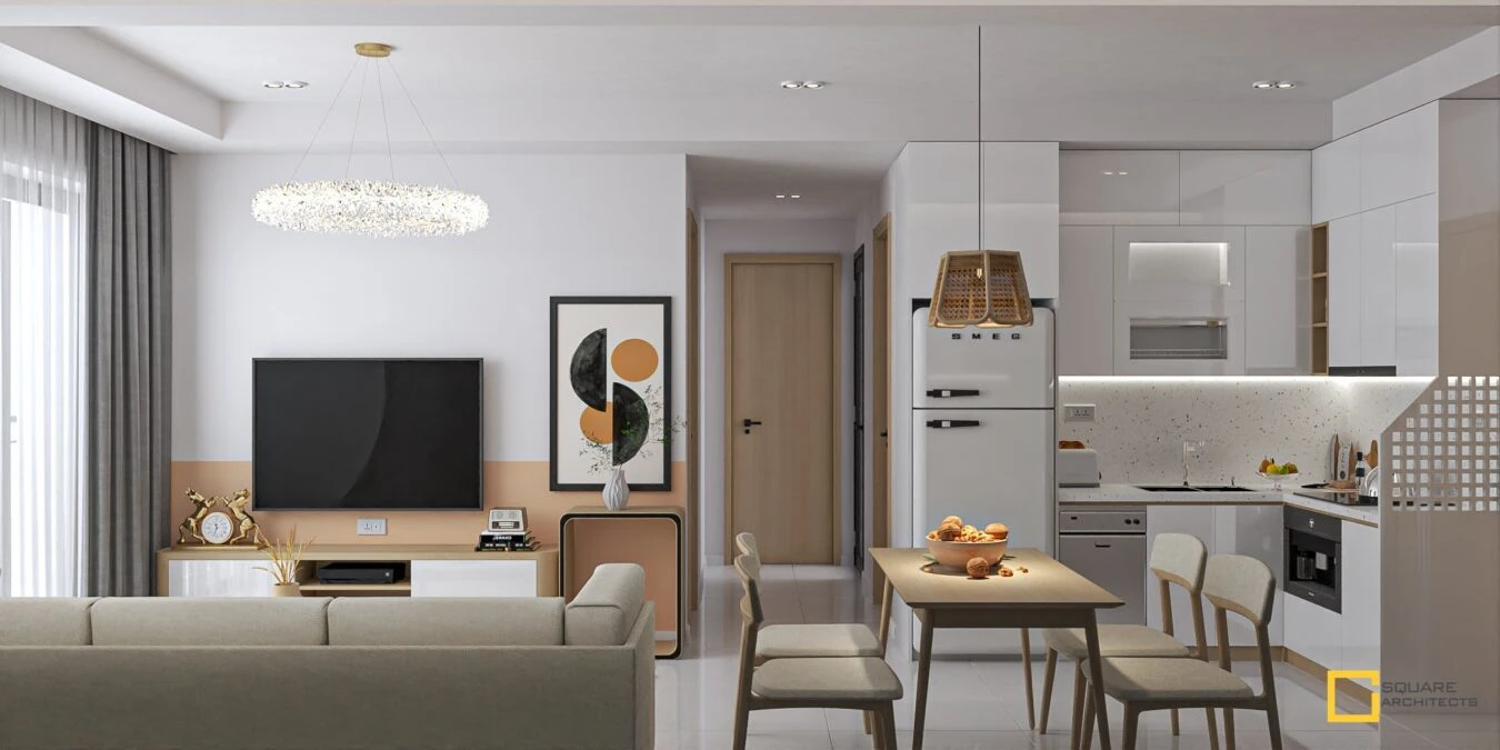 SketchUp Free Living Room - Dining Room Free Download SketchUp Models Vray Modern ID 218000127 (Danh Nam)