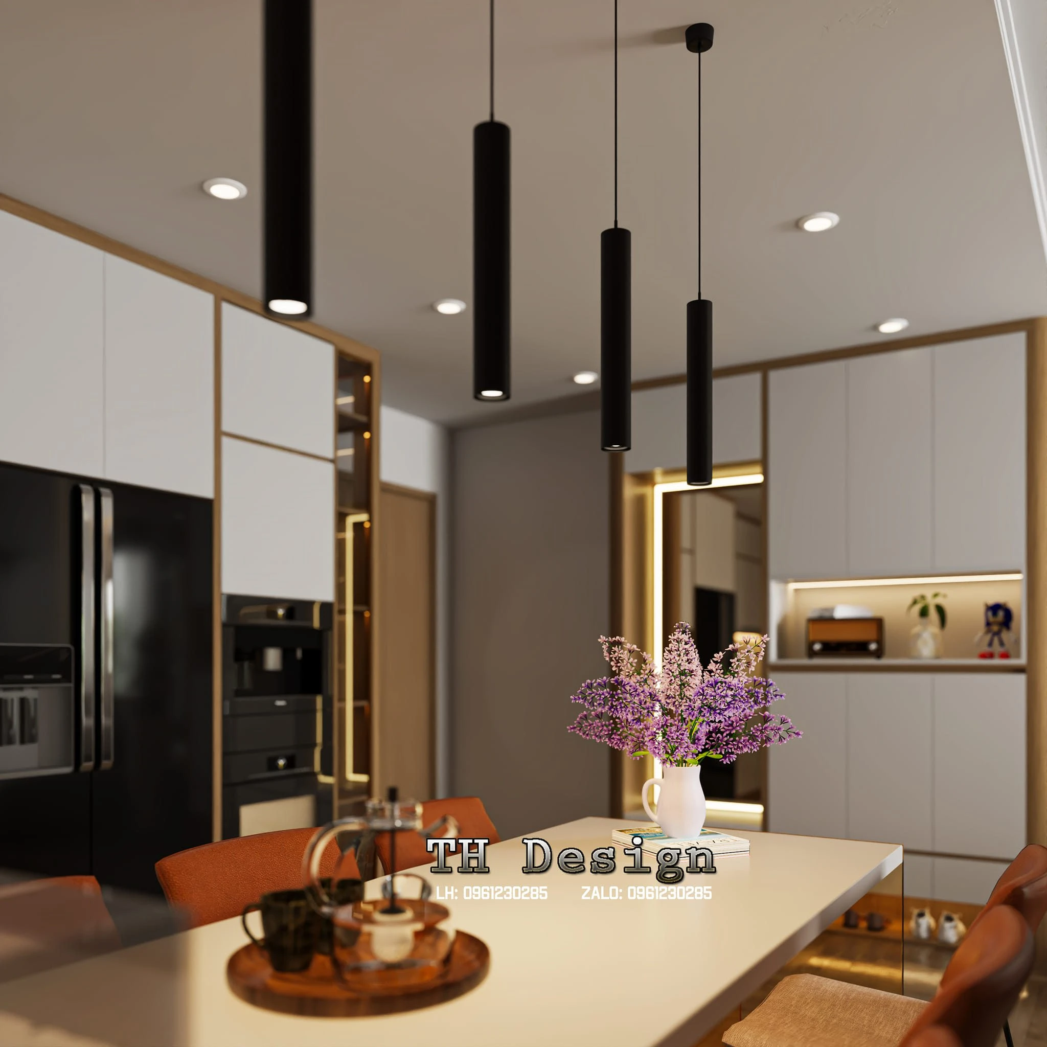 Living Room - Dining Room Free Download SketchUp Models Vray Modern ID 218000217 (Tran Thanh Hung)