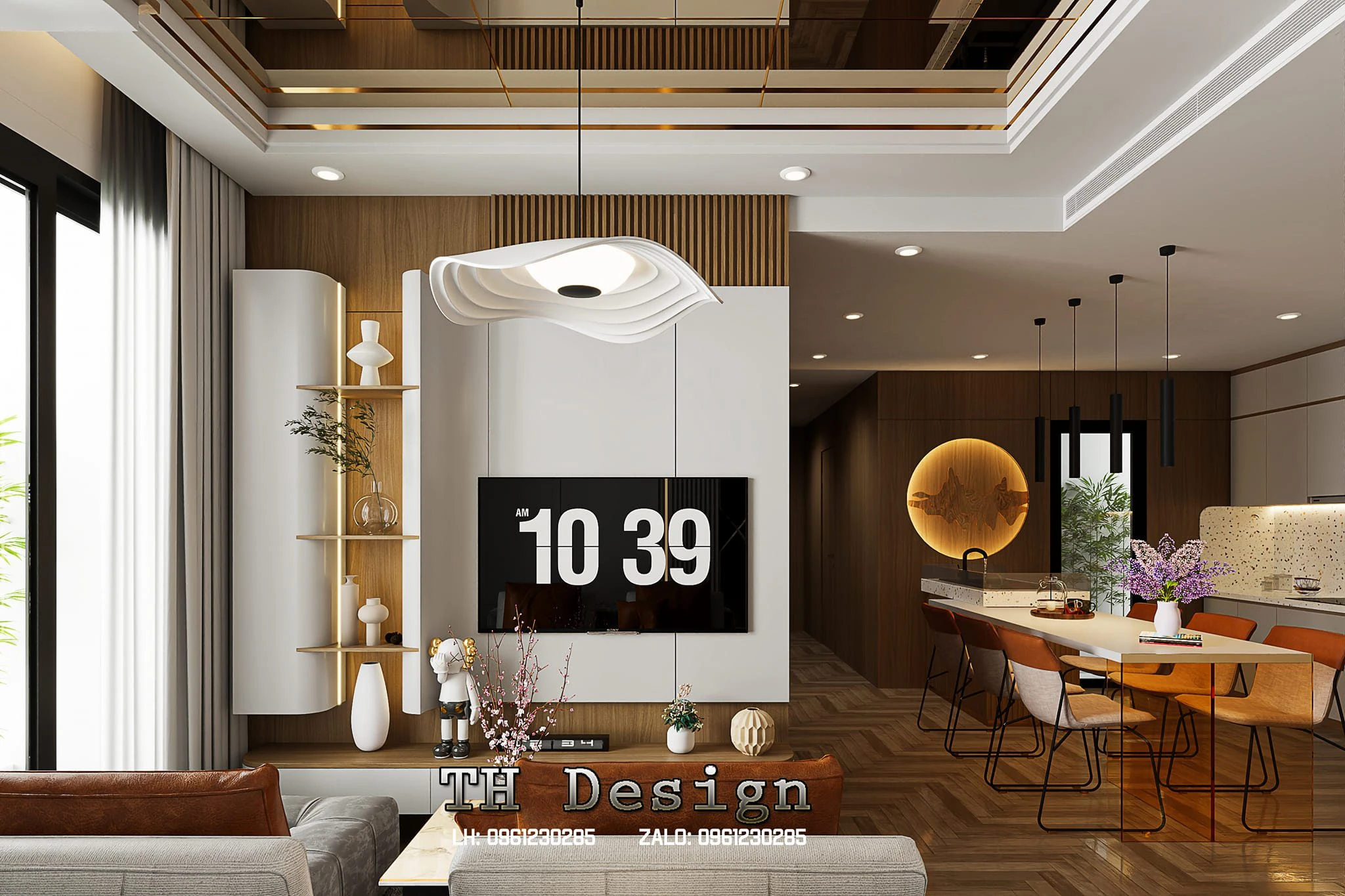 Living Room - Dining Room Free Download SketchUp Models Vray Modern ID 218000217 (Tran Thanh Hung)