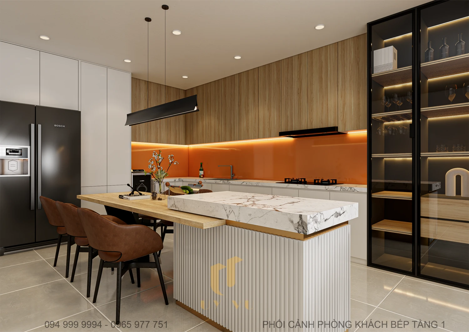 Living Room - Dining Room Modern Enscape 3D Model Free Download SketchUp ID 218000185 (Pham Minh Quang)