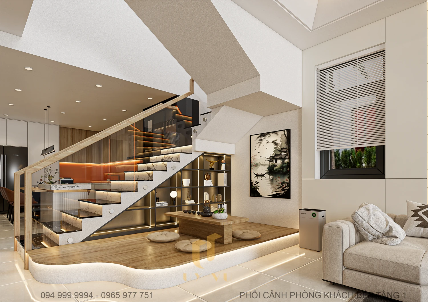 Living Room - Dining Room Modern Enscape 3D Model Free Download SketchUp ID 218000185 (Pham Minh Quang)