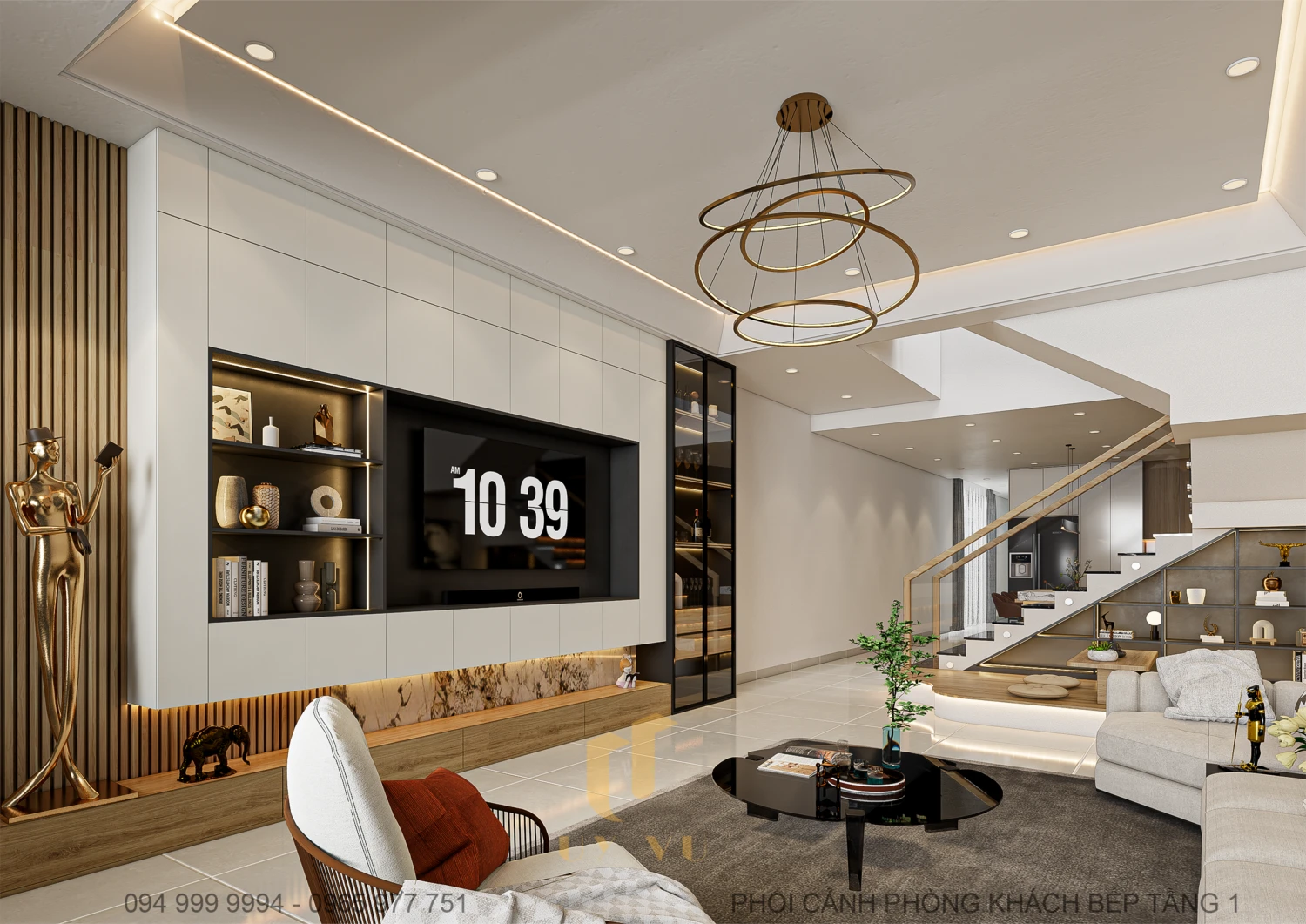 Living Room - Dining Room Modern Enscape 3D Model Free Download SketchUp ID 218000185 (Pham Minh Quang)