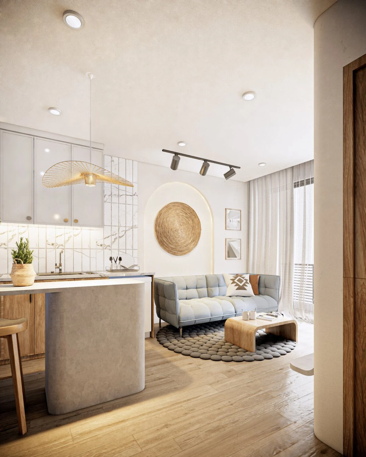 Living Room - Dining Room Modern Enscape Free Download SketchUp Models ID 218000167 (Mai Duy Tuyen)