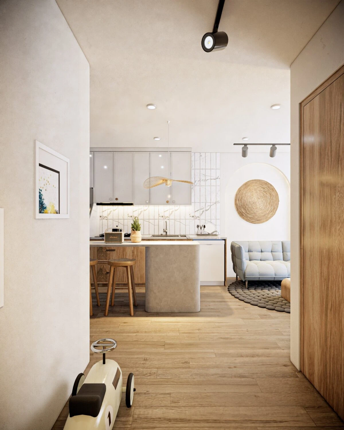 Living Room - Dining Room Modern Enscape Free Download SketchUp Models ID 218000167 (Mai Duy Tuyen)