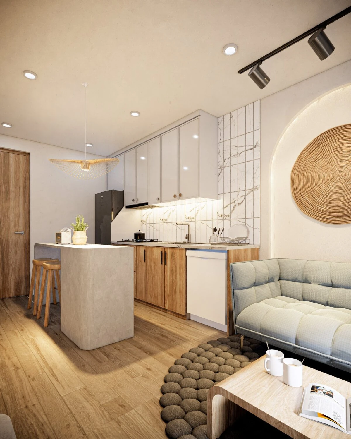 Living Room - Dining Room Modern Enscape Free Download SketchUp Models ID 218000167 (Mai Duy Tuyen)