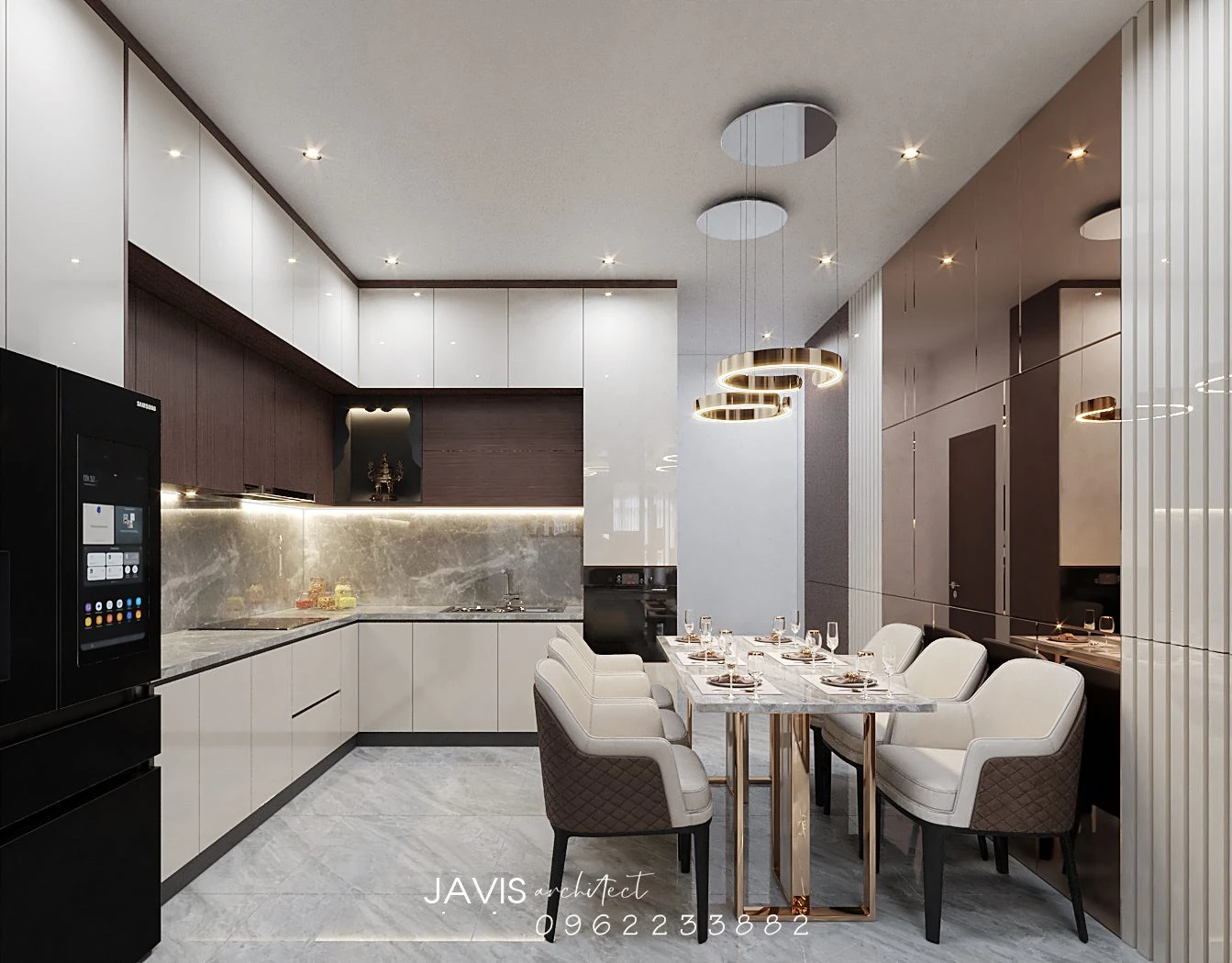 SketchUp Free Living Room - Dining Room Modern Enscape Free Download SketchUp Models ID 218000197 (Hoang Thang)