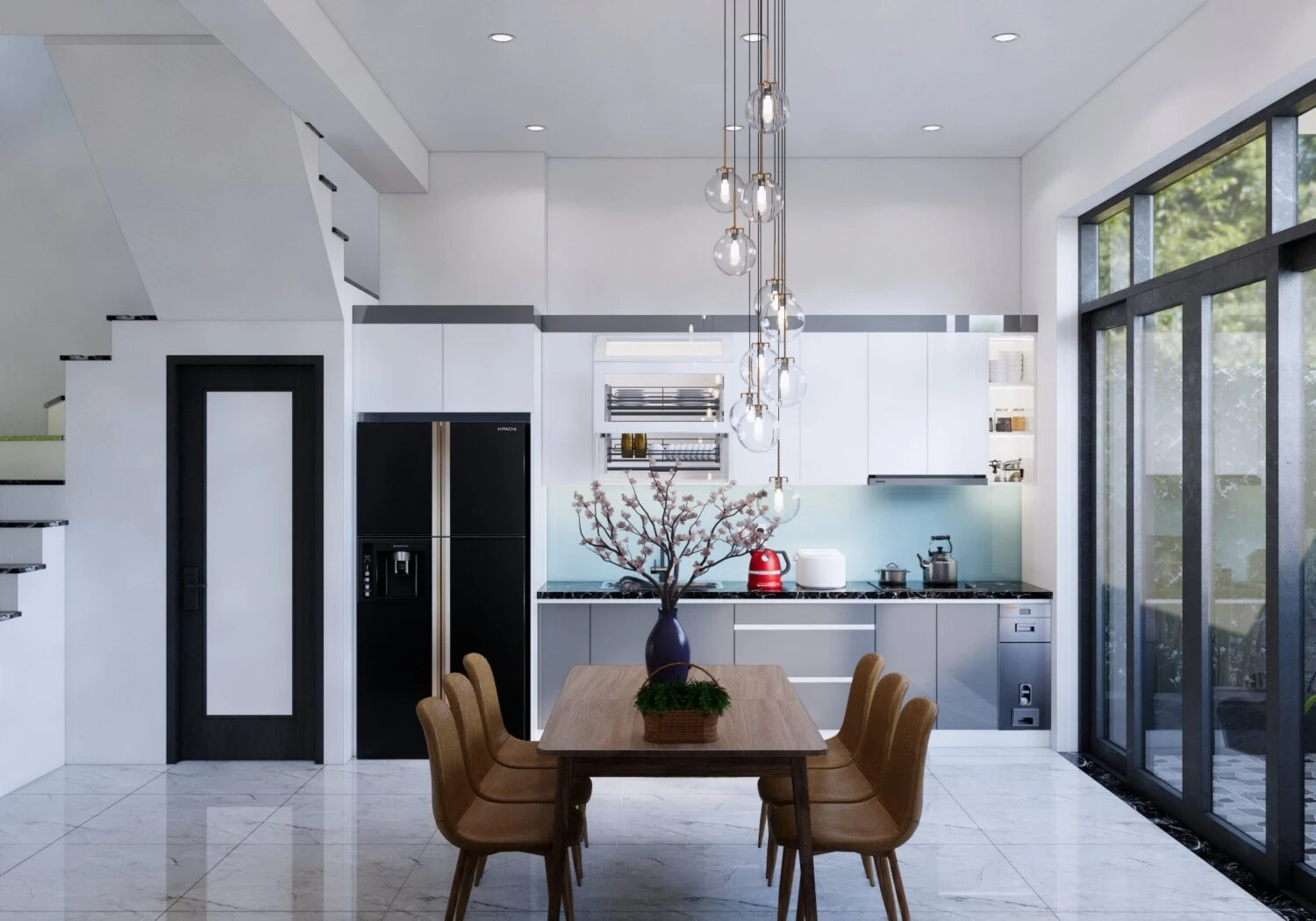 Living Room - Dining Room Modern Enscape SketchUp Model Download Free ID 218000149 (Nguyen Tuan Viet)