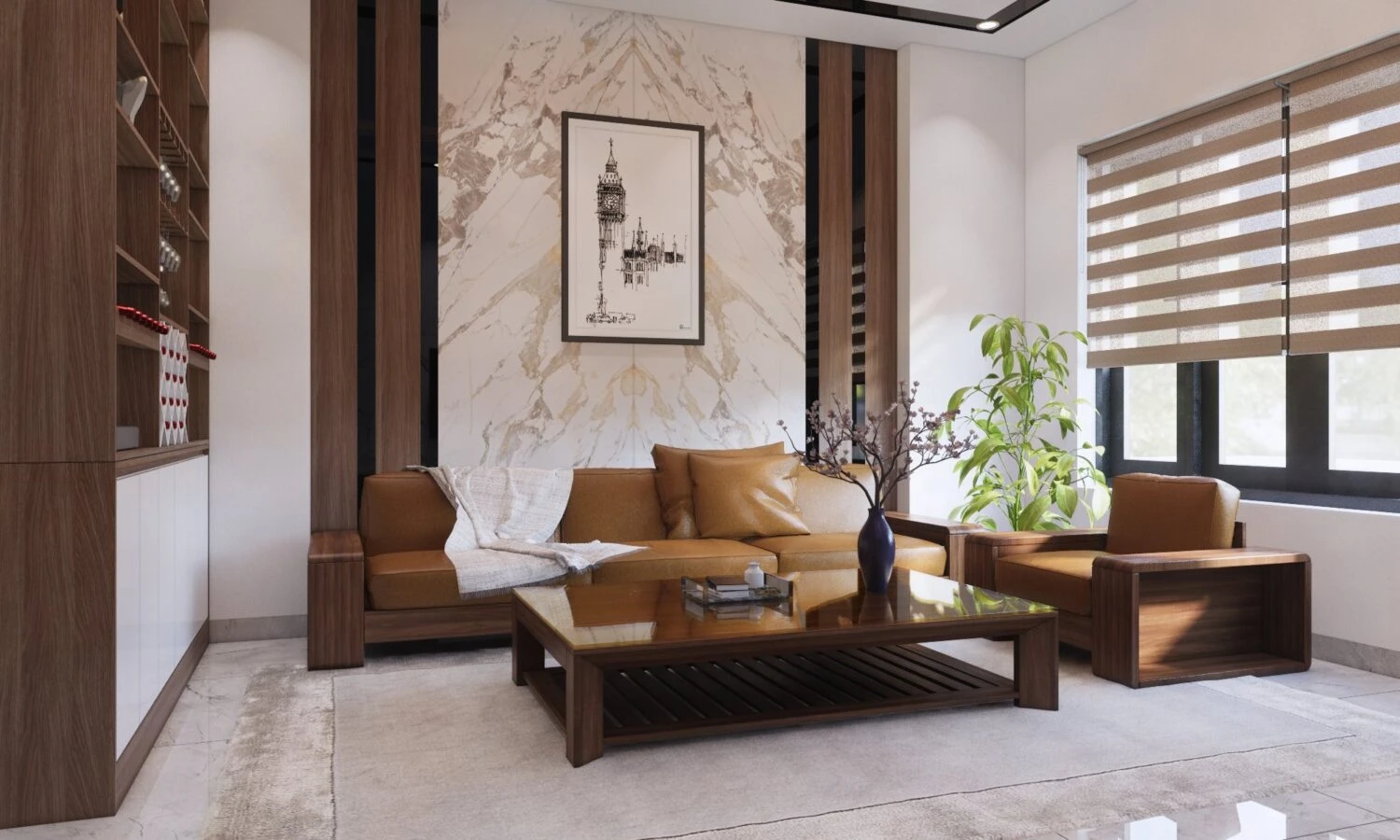 Living Room - Dining Room Modern Enscape SketchUp Model Download Free ID 218000149 (Nguyen Tuan Viet)