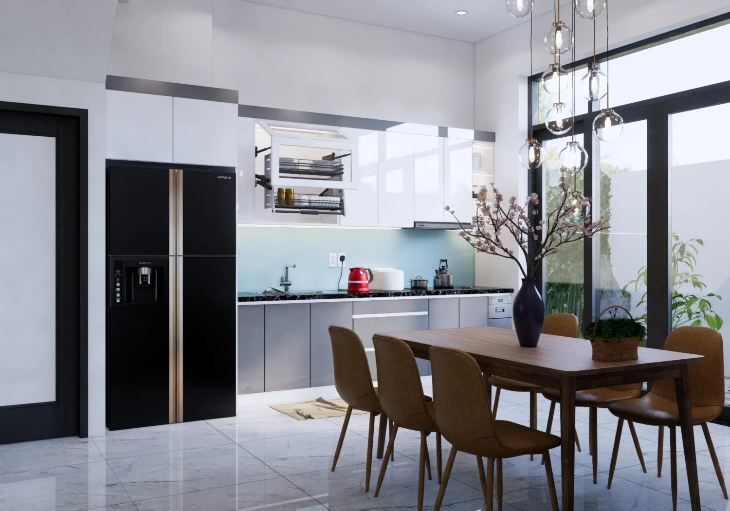 Living Room - Dining Room Modern Enscape SketchUp Model Download Free ID 218000149 (Nguyen Tuan Viet)