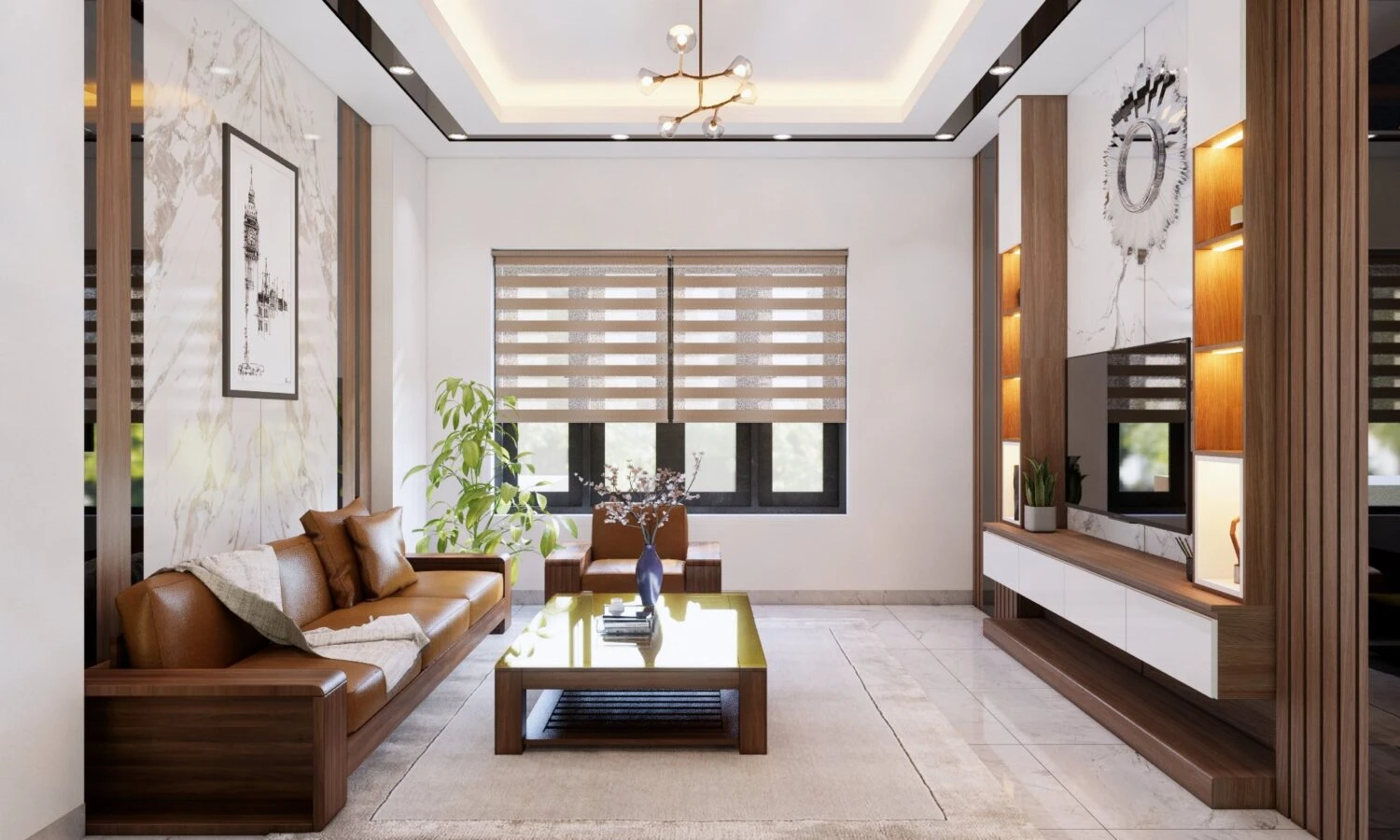 Living Room - Dining Room Modern Enscape SketchUp Model Download Free ID 218000149 (Nguyen Tuan Viet)