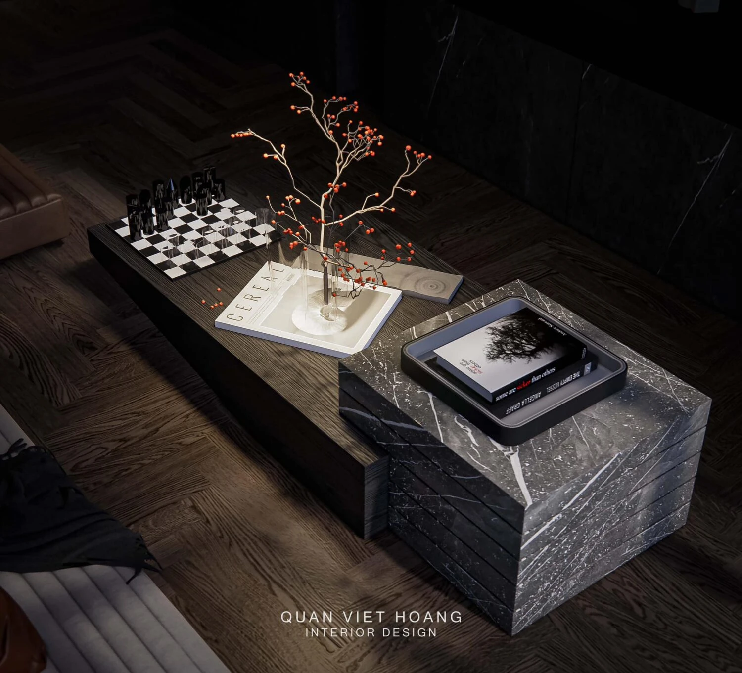 Living Room - Dining Room Modern Enscape SketchUp Model Free Download ID 218000191 (Quan Viet Hoang)