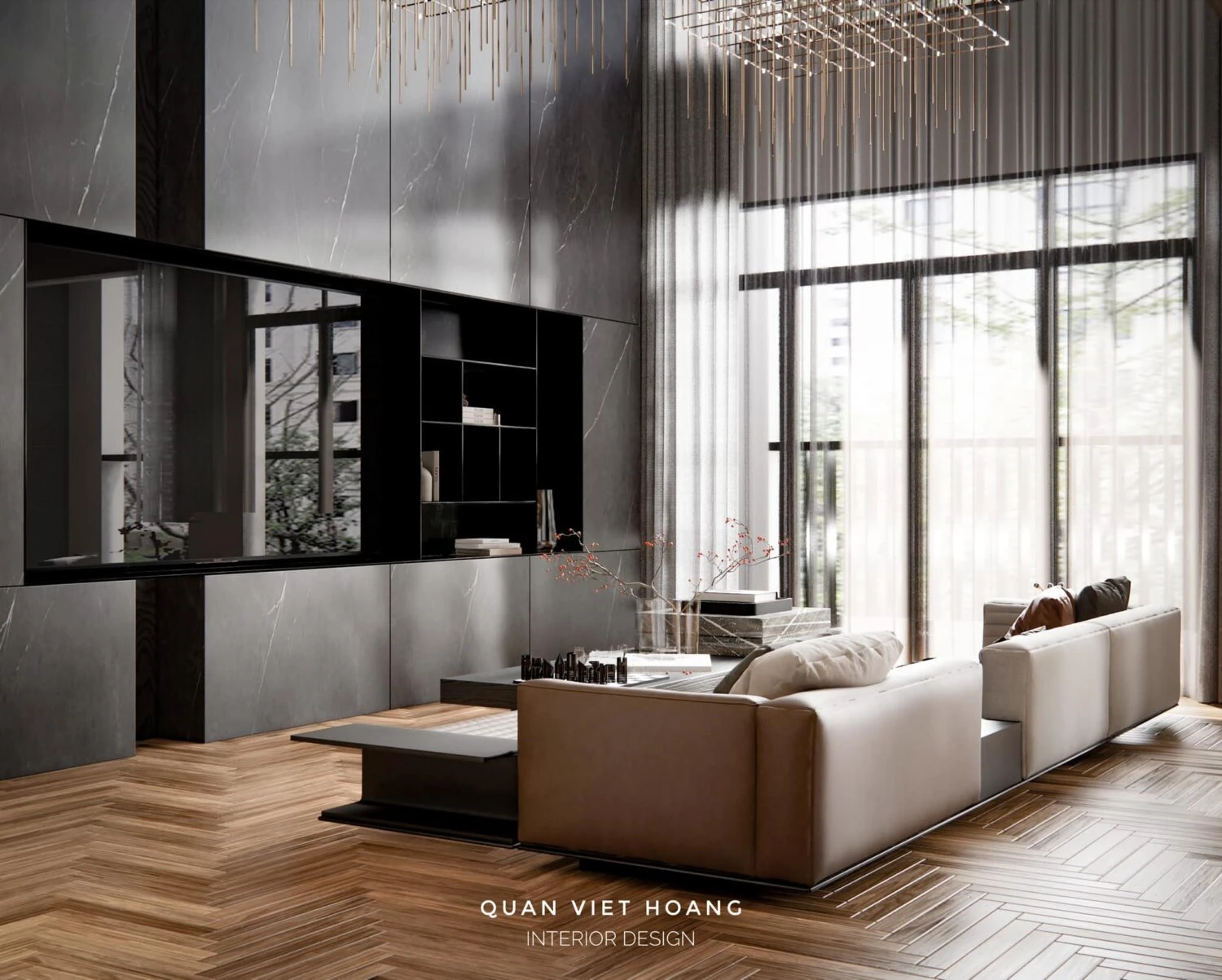 Living Room - Dining Room Modern Enscape SketchUp Model Free Download ID 218000191 (Quan Viet Hoang)