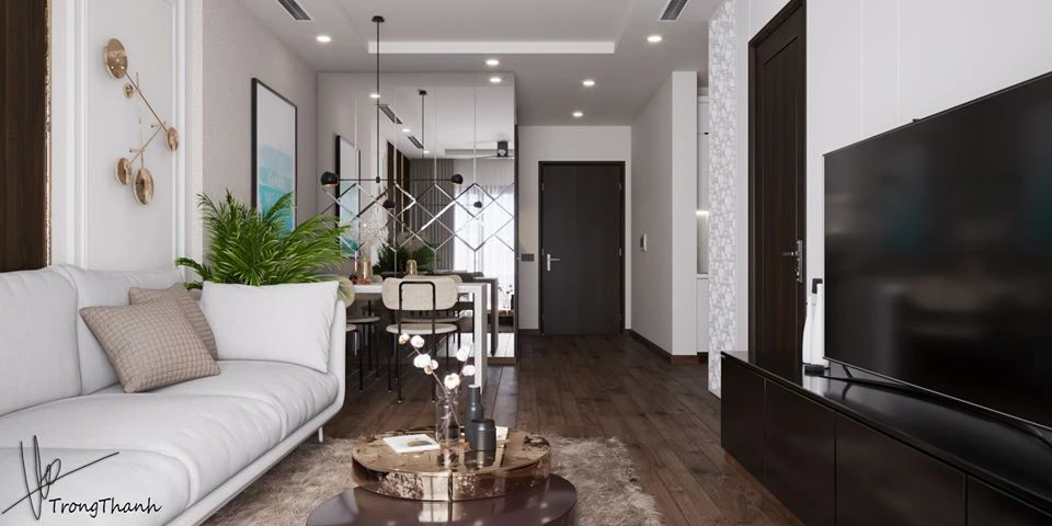 Living Room - Dining Room Modern SketchUp Model Free Download ID 218000113 (Trong Thanh)