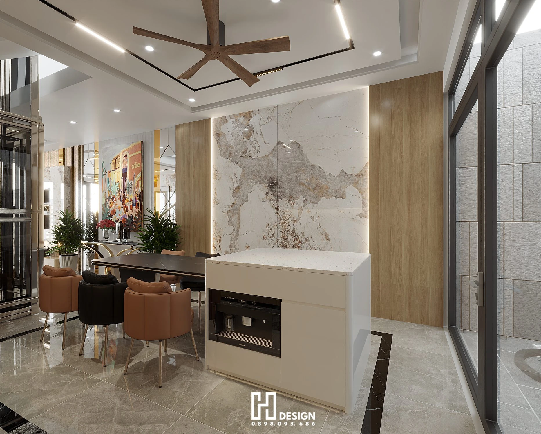 Living Room - Dining Room Modern SketchUp Model Free Download ID 218000233 (Hoang)