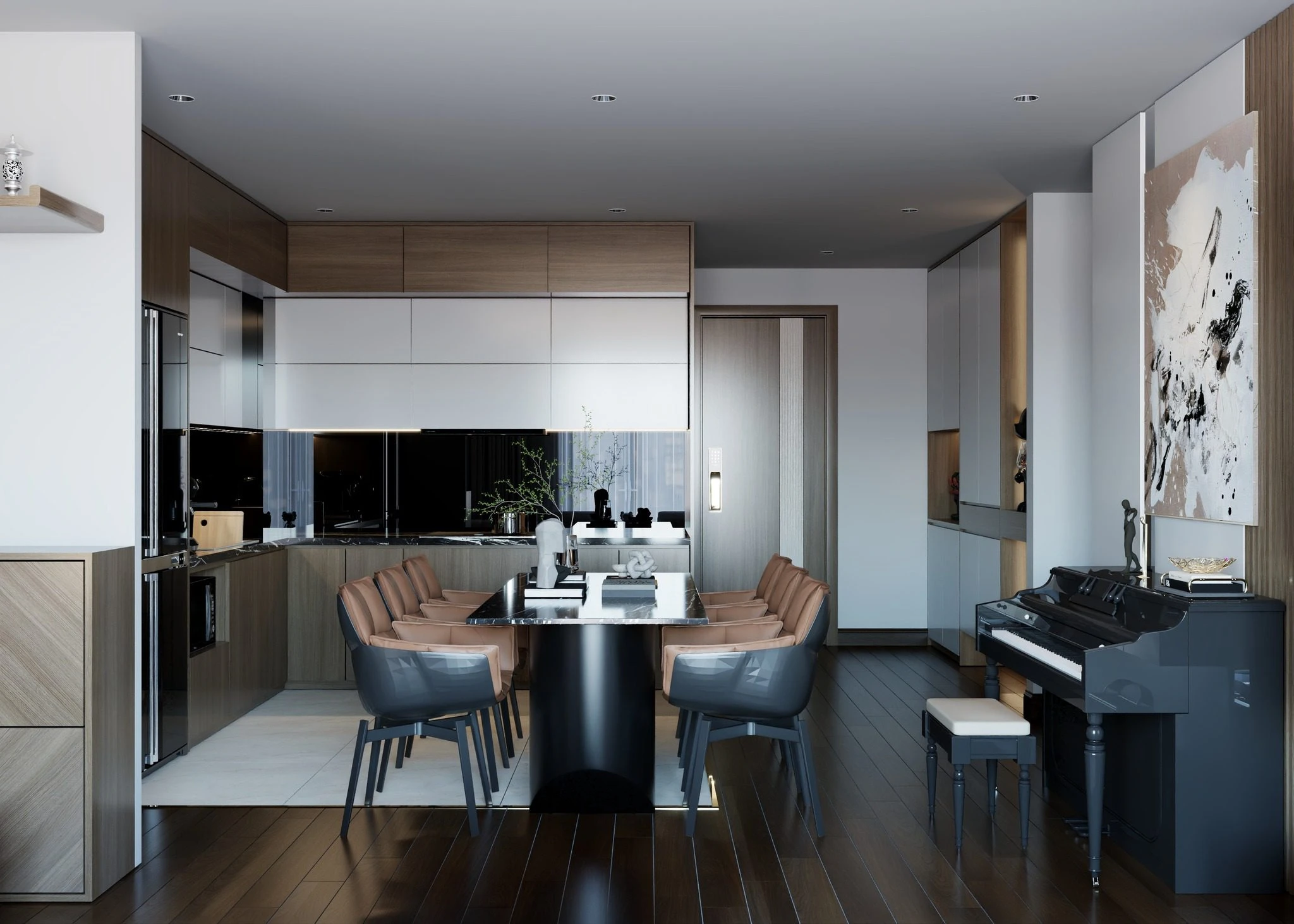 SketchUp Free Living Room - Dining Room Modern Vantage SketchUp Model Download Free ID 218000209 (Hung Duong Do)