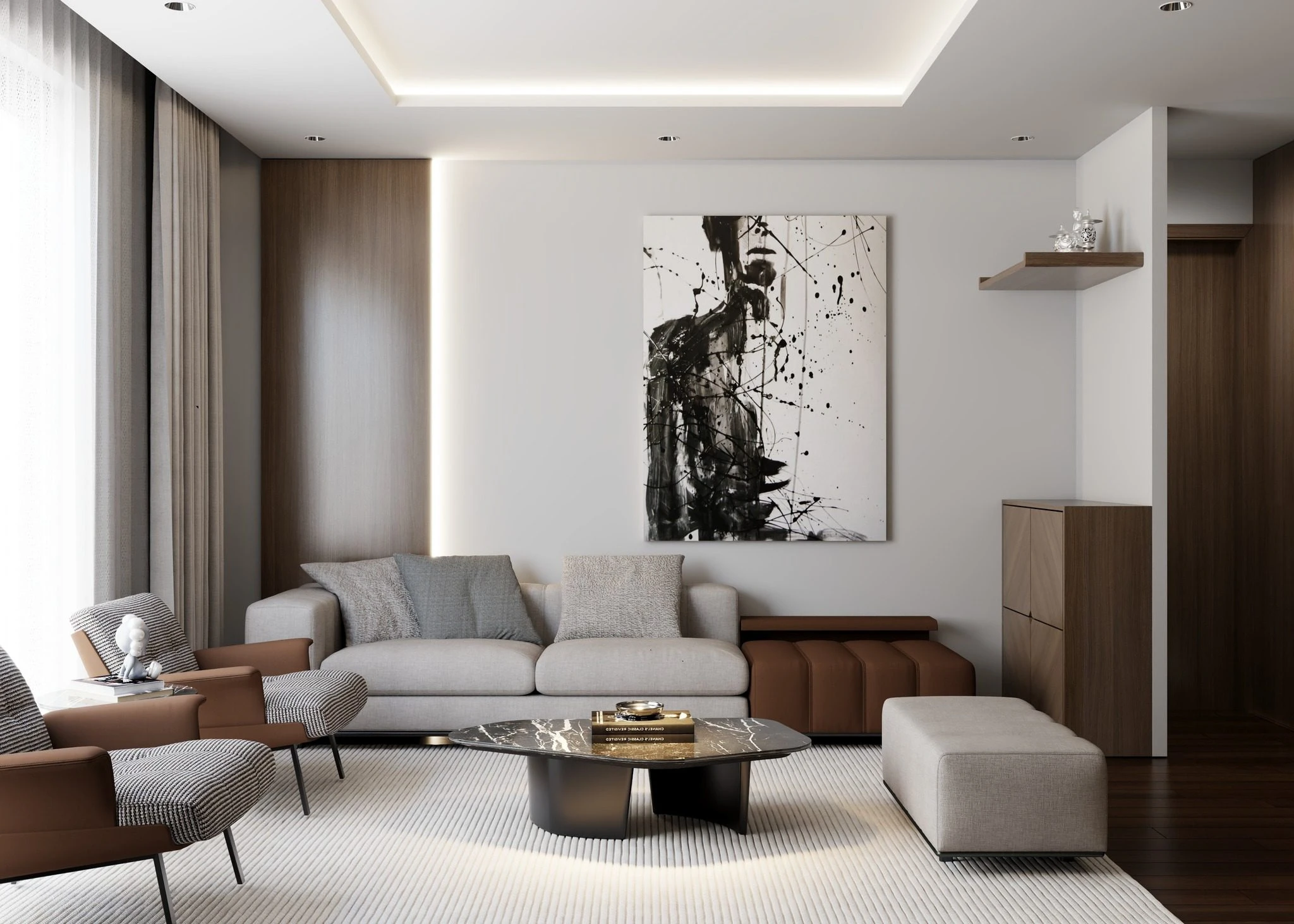 SketchUp Free Living Room - Dining Room Modern Vantage SketchUp Model Download Free ID 218000209 (Hung Duong Do)