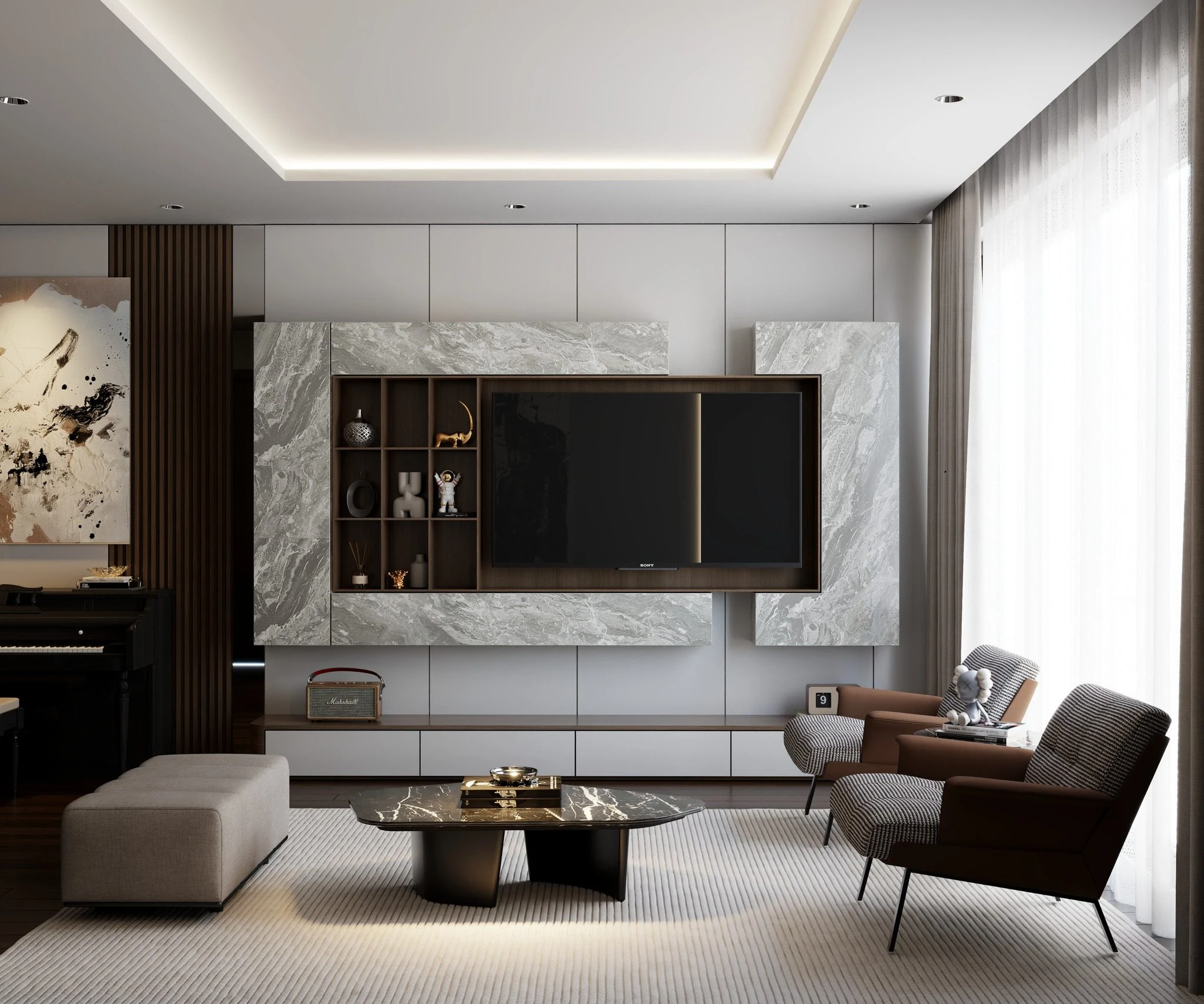 SketchUp Free Living Room - Dining Room Modern Vantage SketchUp Model Download Free ID 218000209 (Hung Duong Do)