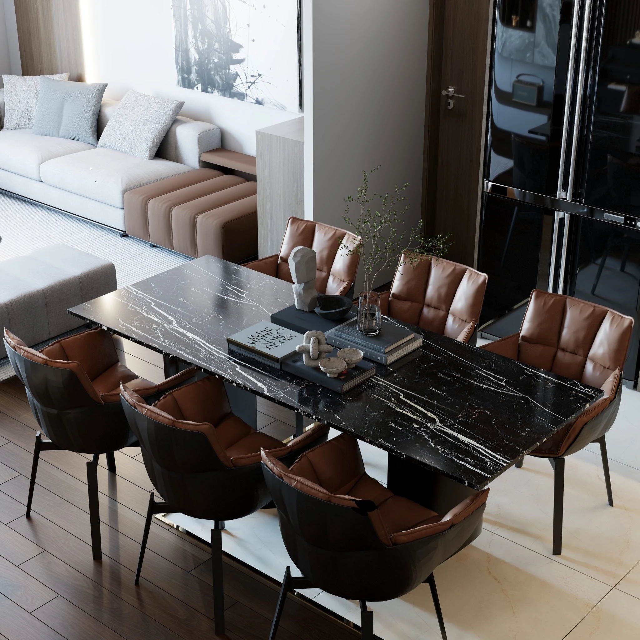 SketchUp Free Living Room - Dining Room Modern Vantage SketchUp Model Download Free ID 218000209 (Hung Duong Do)