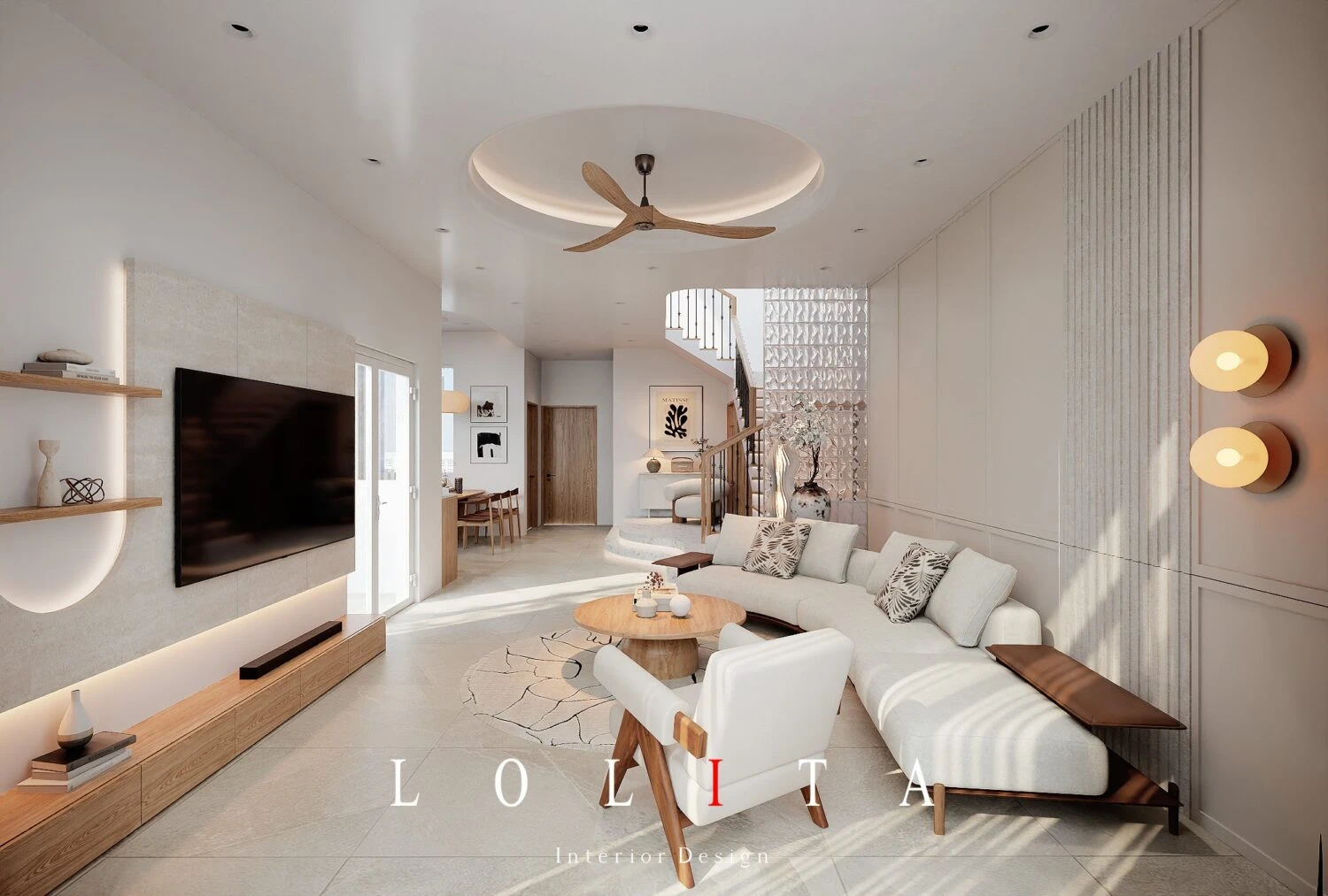 Living Room - Dining Room Modern Vantage SketchUp Model Free Download ID 218000203 (Thanh Cong)