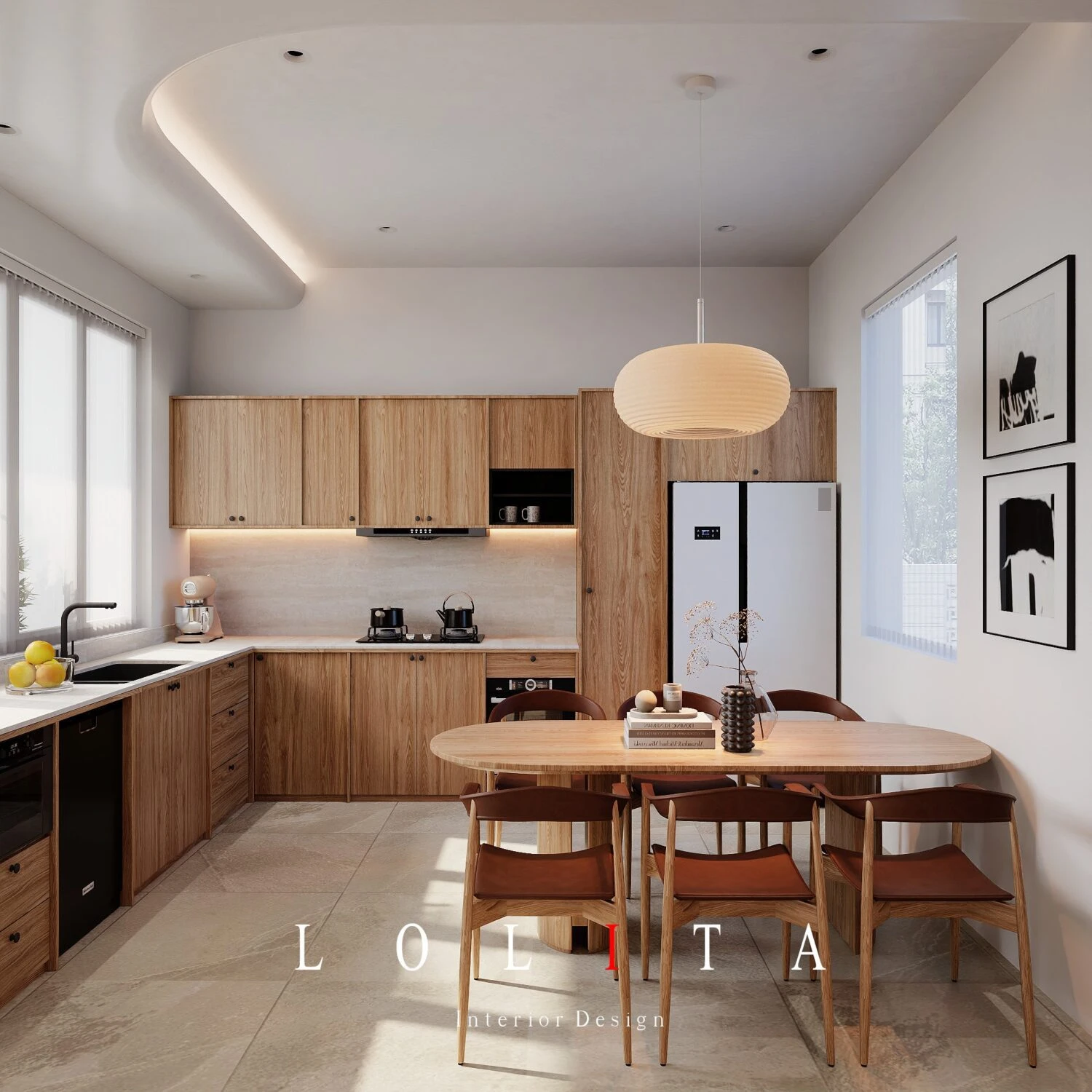 Living Room - Dining Room Modern Vantage SketchUp Model Free Download ID 218000203 (Thanh Cong)