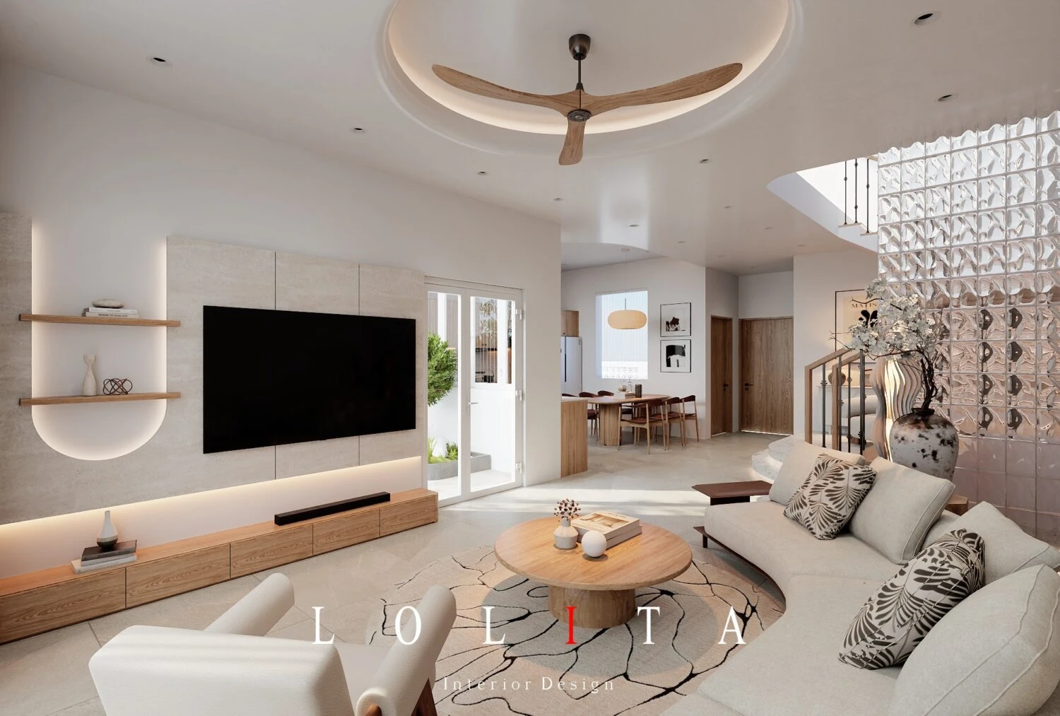 Living Room - Dining Room Modern Vantage SketchUp Model Free Download ID 218000203 (Thanh Cong)