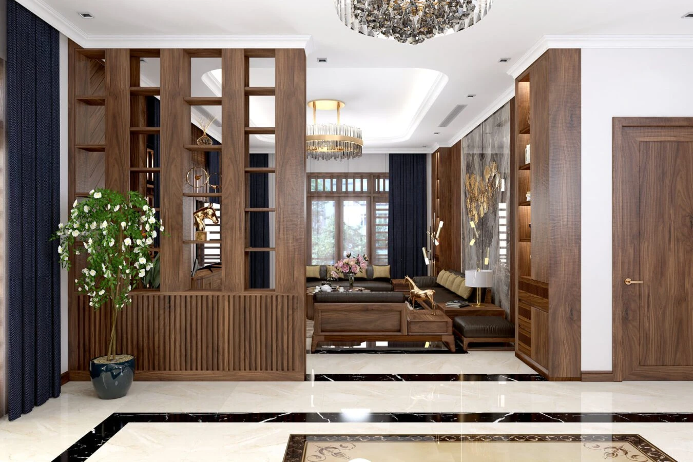 Living Room - Dining Room Modern Vray 3D Model Free Download SketchUp ID 218000125 (AnNa Nguyen)