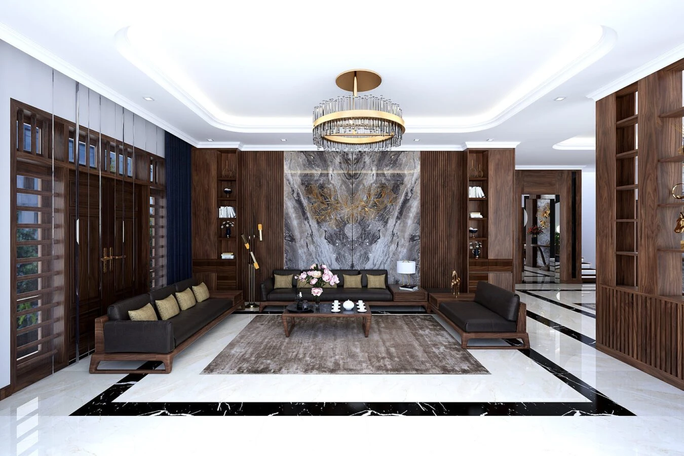 Living Room - Dining Room Modern Vray 3D Model Free Download SketchUp ID 218000125 (AnNa Nguyen)