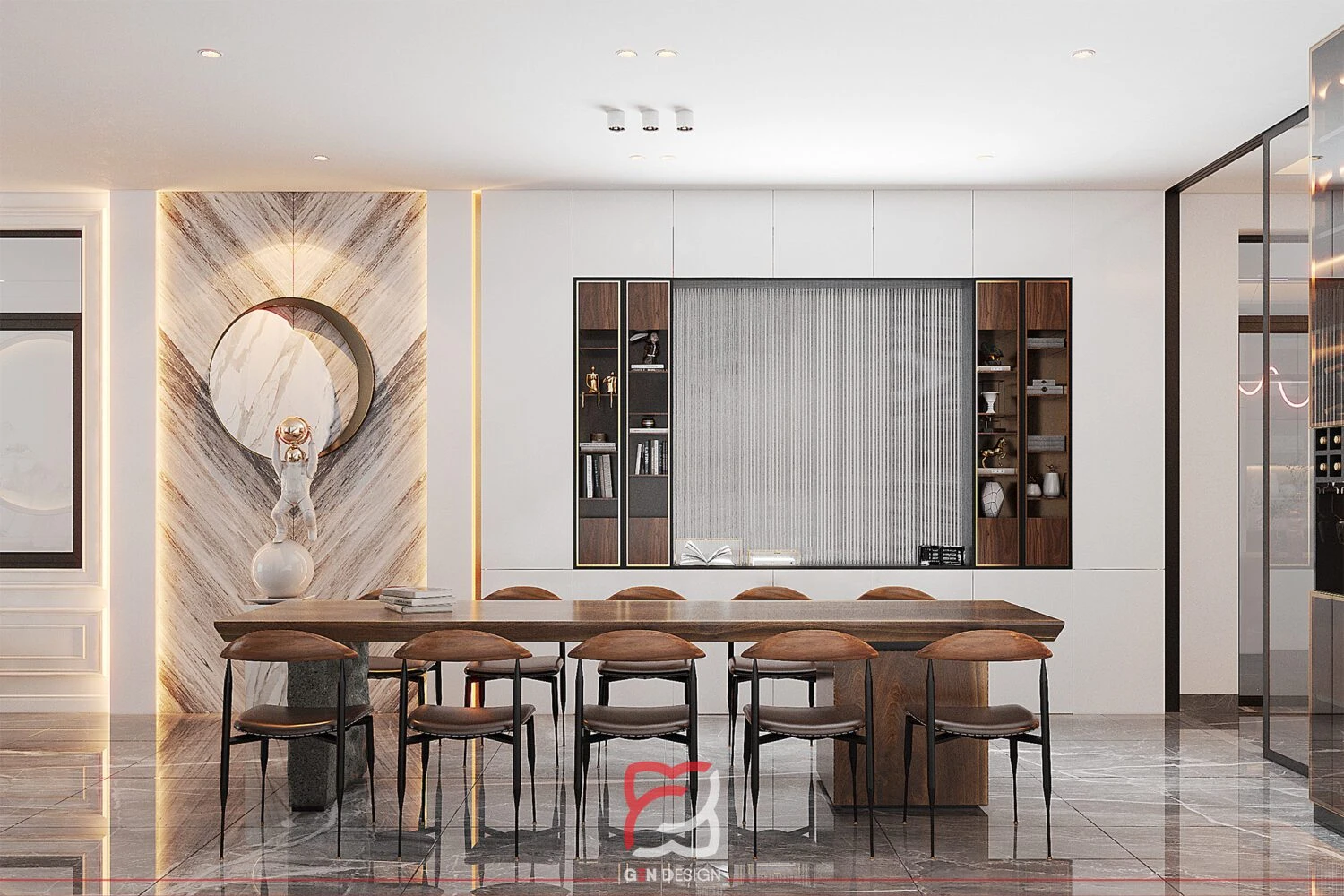 SketchUp Free Living Room - Dining Room Modern Vray 3D Model Free Download SketchUp ID 218000155 (Ha Anh)