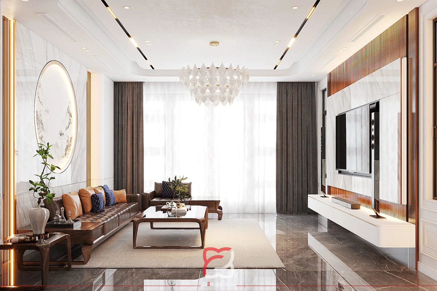 SketchUp Free Living Room - Dining Room Modern Vray 3D Model Free Download SketchUp ID 218000155 (Ha Anh)