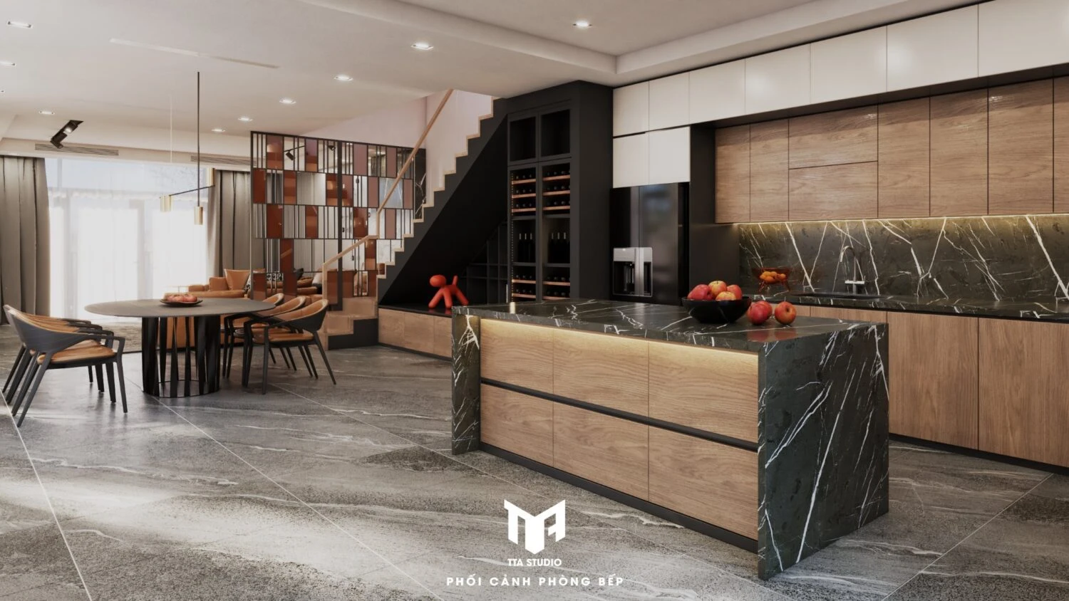 Living Room - Dining Room Modern Vray Free Download SketchUp Models ID 218000137 (Tran Tuan Anh)