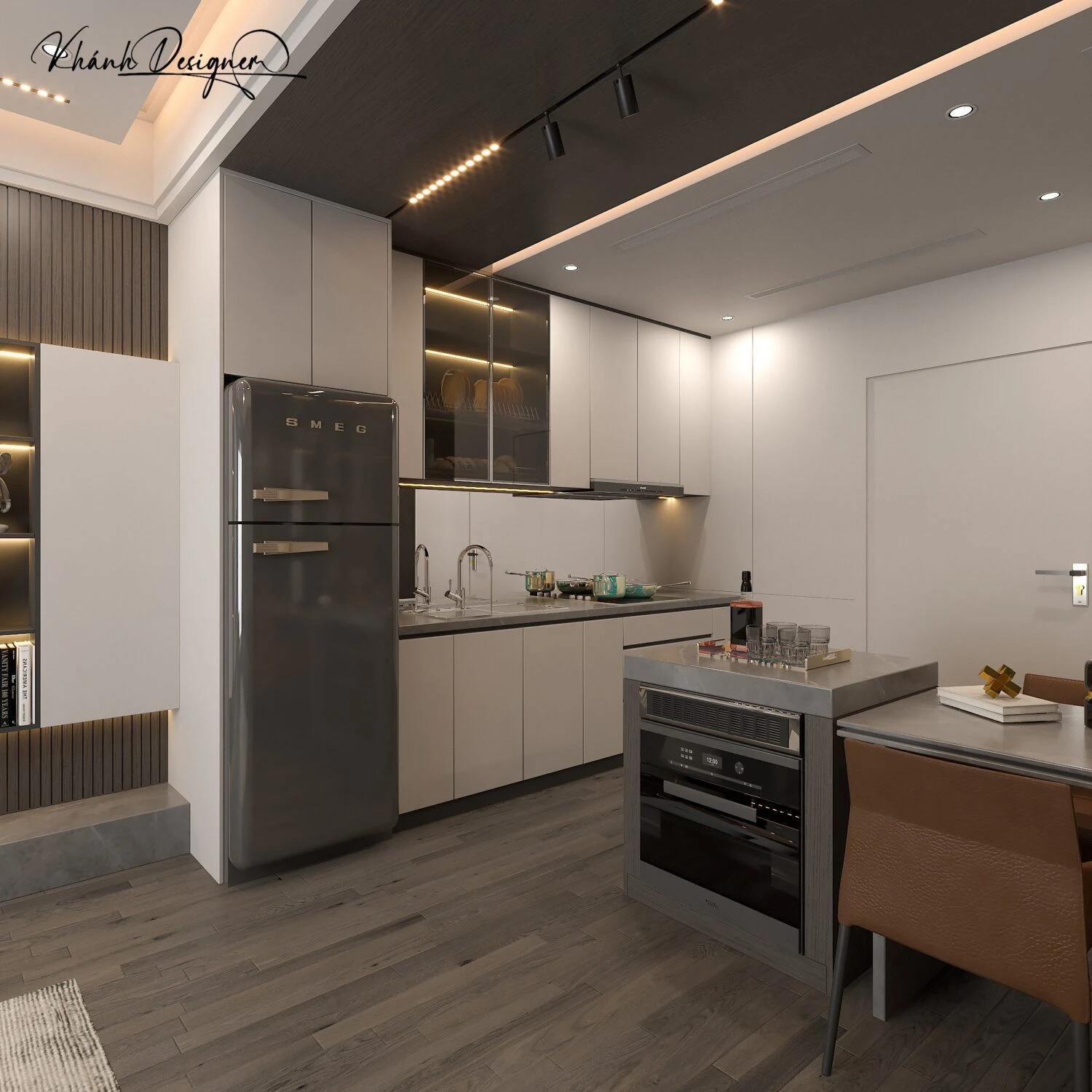 SketchUp Free Living Room - Dining Room Modern Vray SketchUp Model Free Download ID 218000161 (Quoc Khanh)