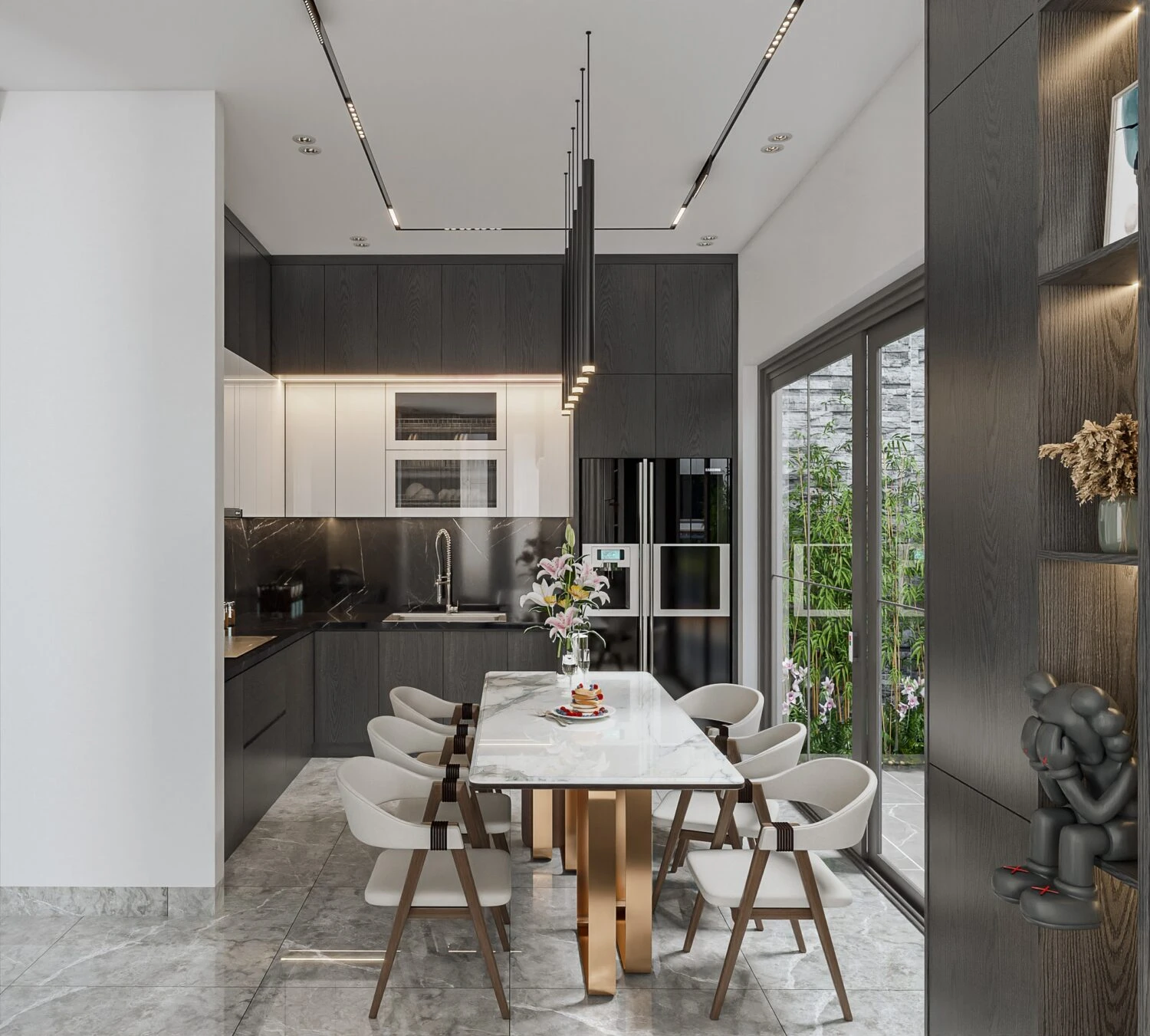 SketchUp Free Living Room - Dining Room Modern Vray SketchUp Model Free Download ID 218000173 (Kika)