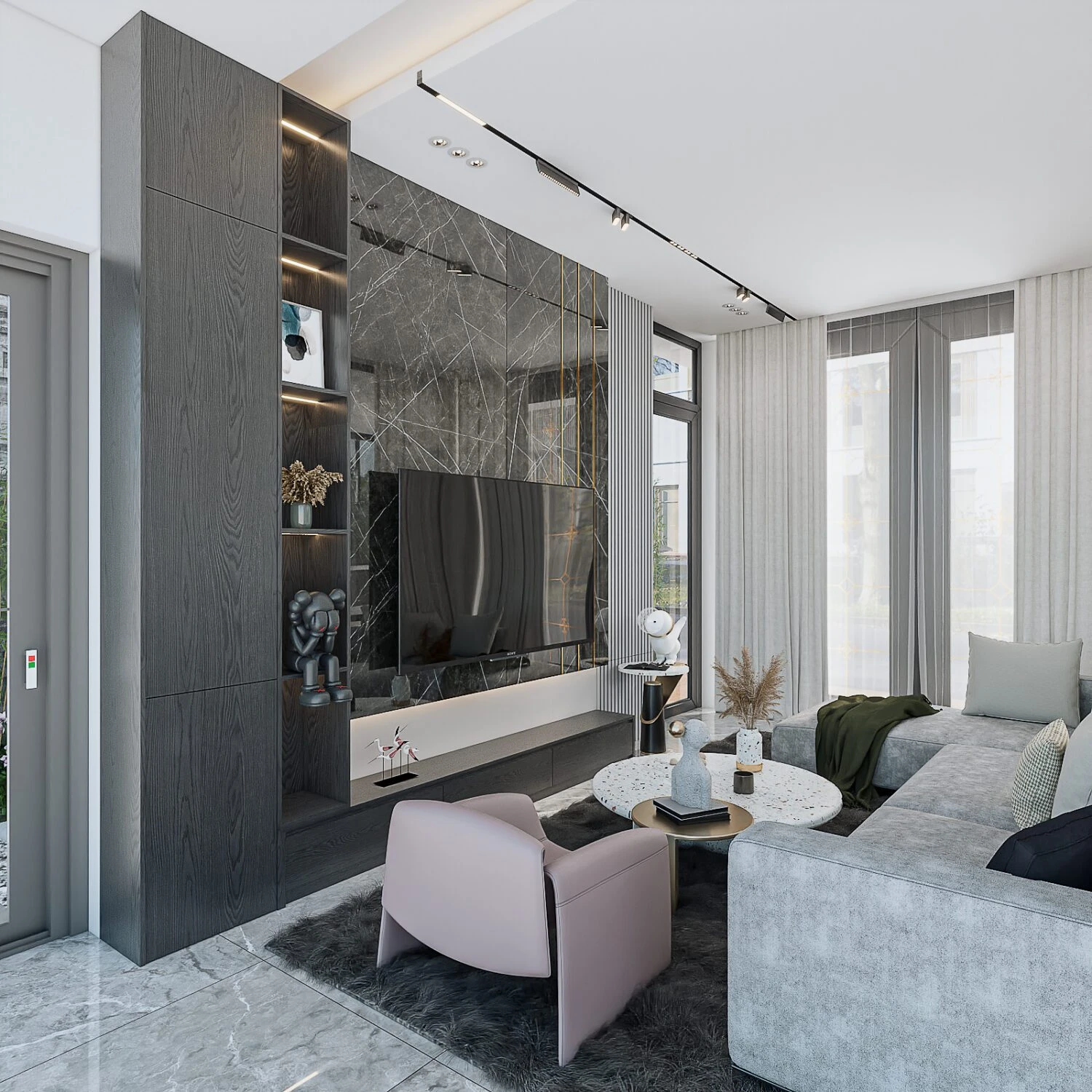 SketchUp Free Living Room - Dining Room Modern Vray SketchUp Model Free Download ID 218000173 (Kika)