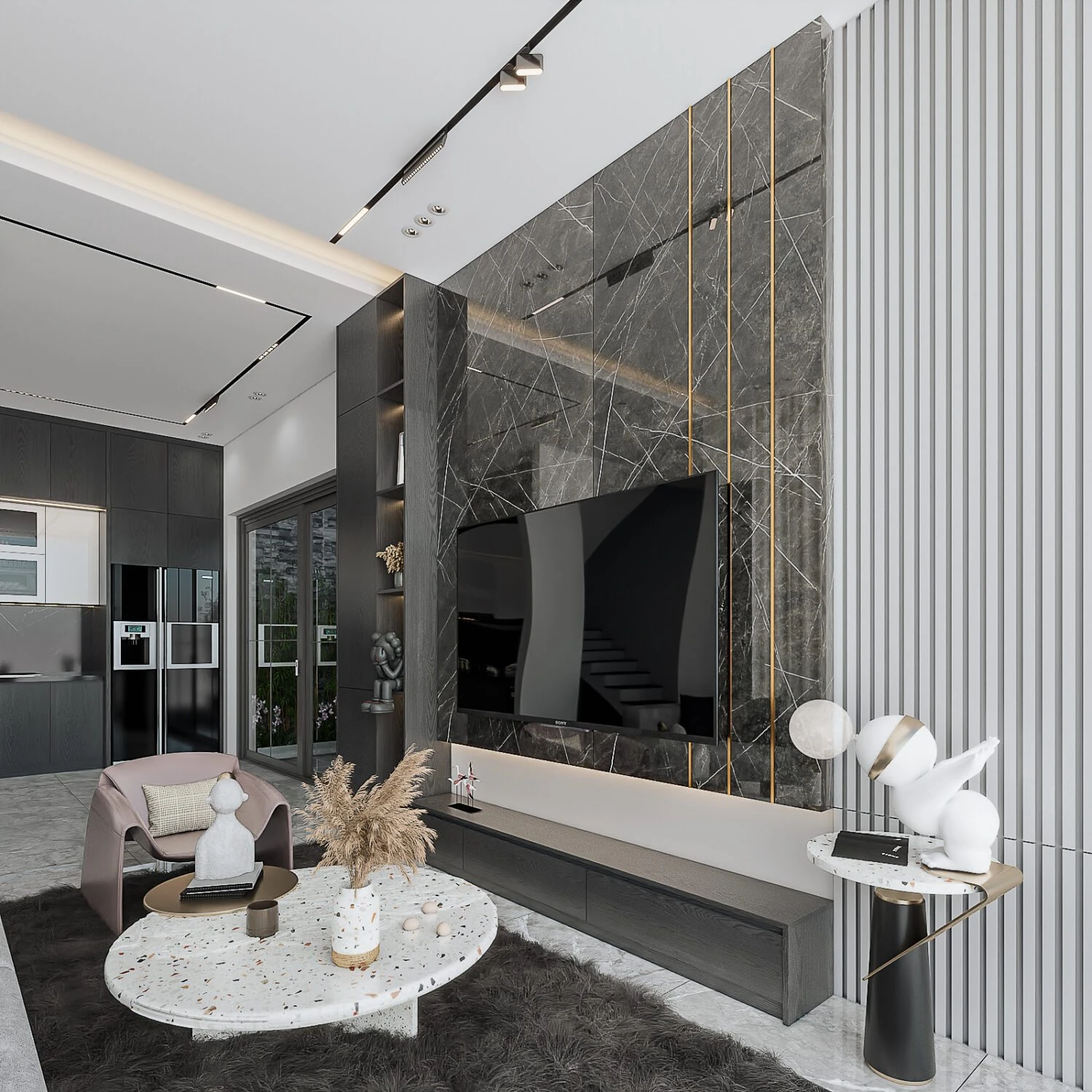 SketchUp Free Living Room - Dining Room Modern Vray SketchUp Model Free Download ID 218000173 (Kika)