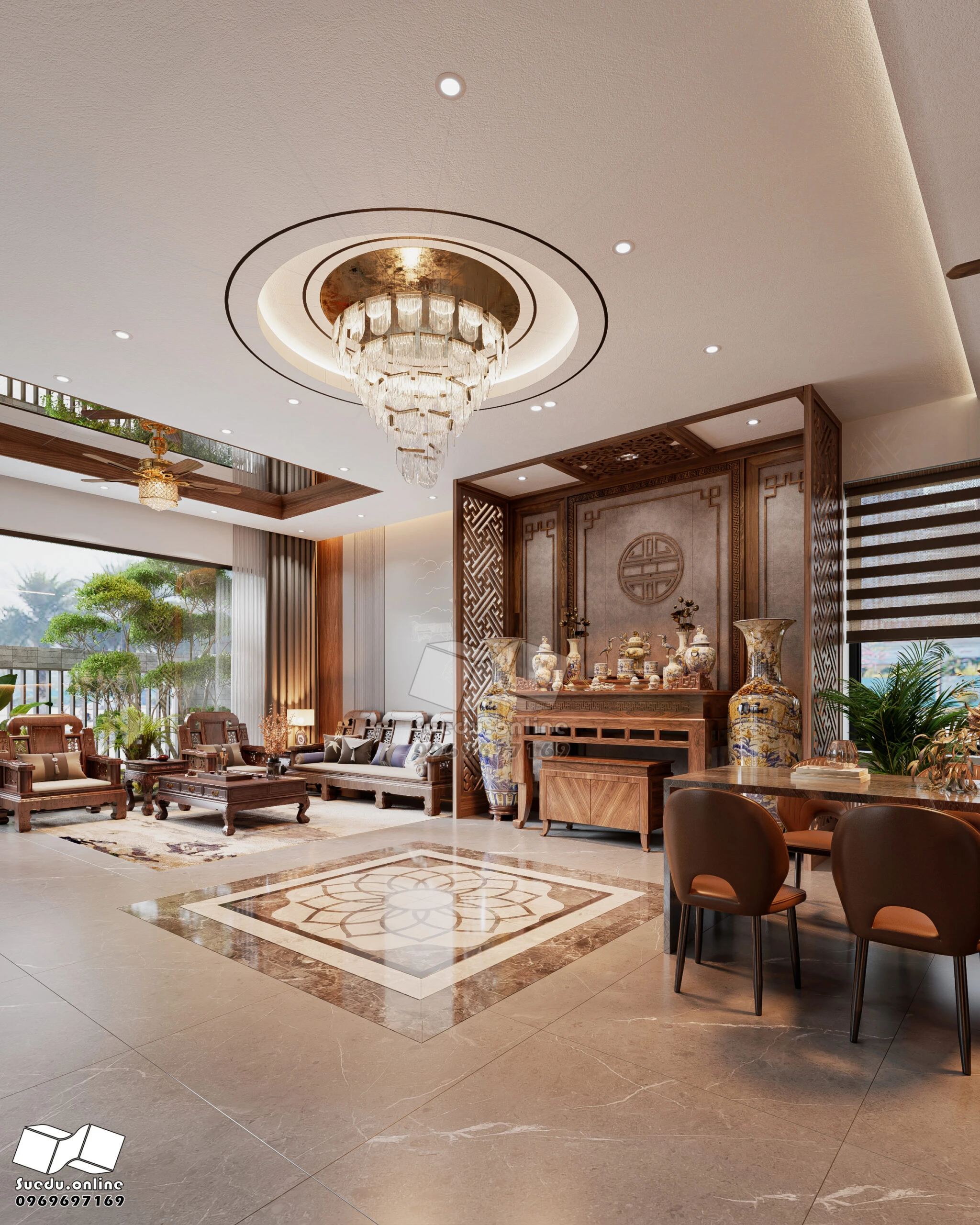 Living Room - Dining Room SketchUp Model Download Vantage Modern Free ID 218000229 (Phan Thuc)