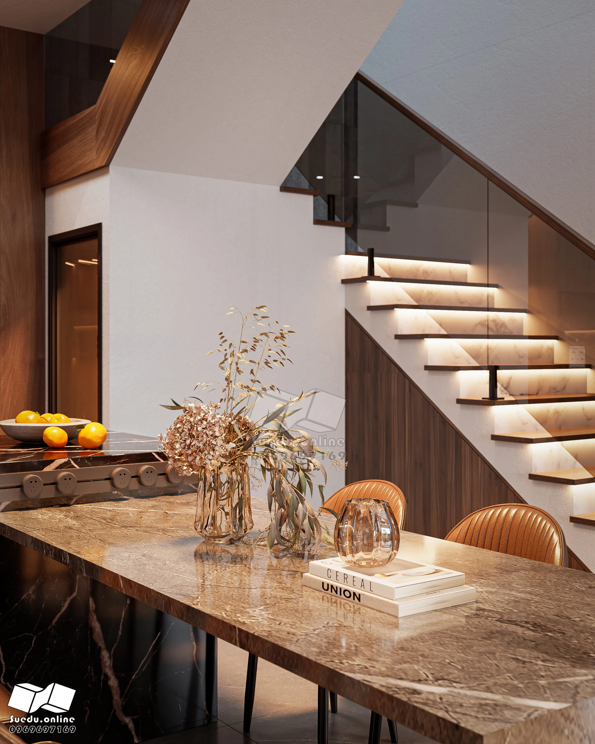 Living Room - Dining Room SketchUp Model Download Vantage Modern Free ID 218000229 (Phan Thuc)