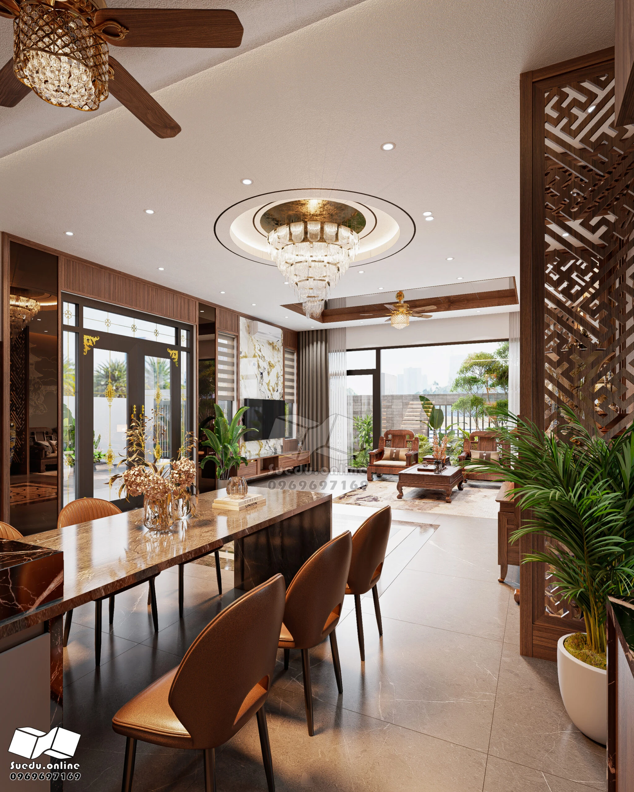 Living Room - Dining Room SketchUp Model Download Vantage Modern Free ID 218000229 (Phan Thuc)