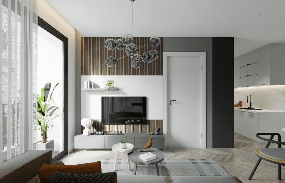 Living Room - Dining Room SketchUp Model Free Download D5 Modern ID 218000133 (Quoc Vi Phan Phan)